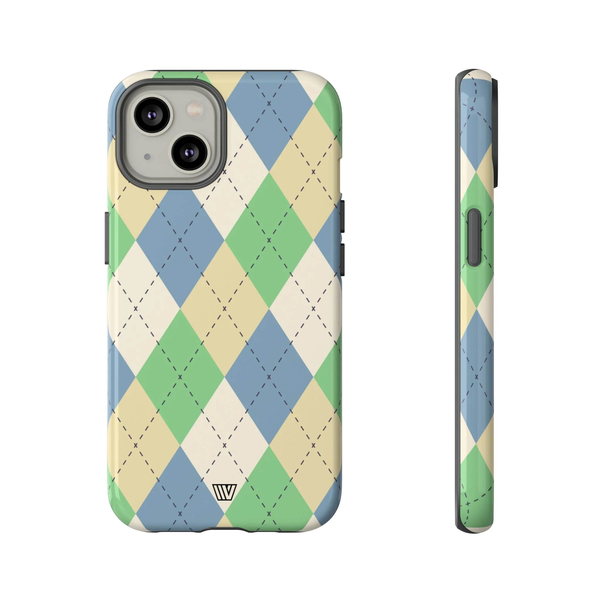 GREEN BLUE BEIGE ARGYLE | Tough Phone Case - Image 39