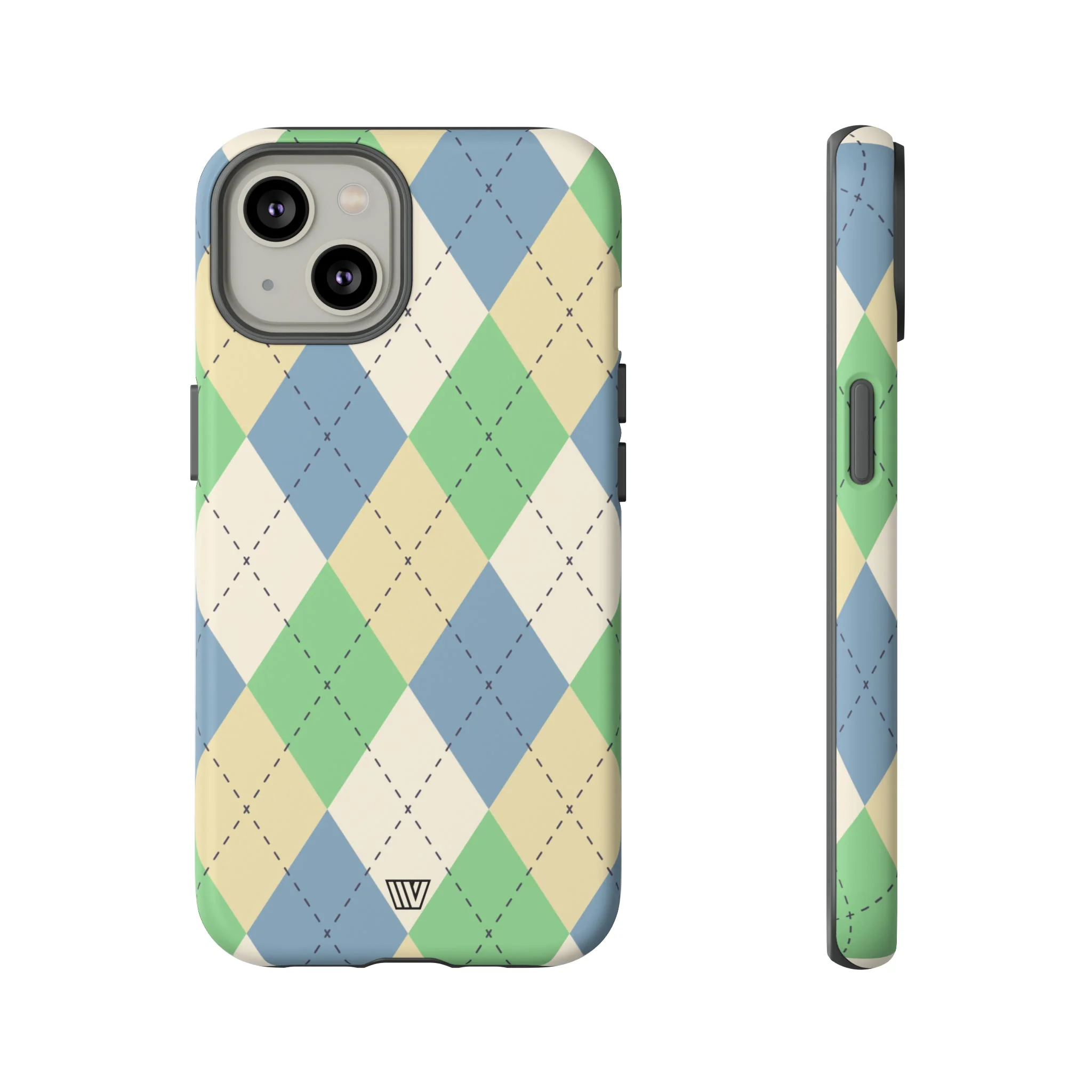 GREEN BLUE BEIGE ARGYLE | Tough Phone Case - Image 40
