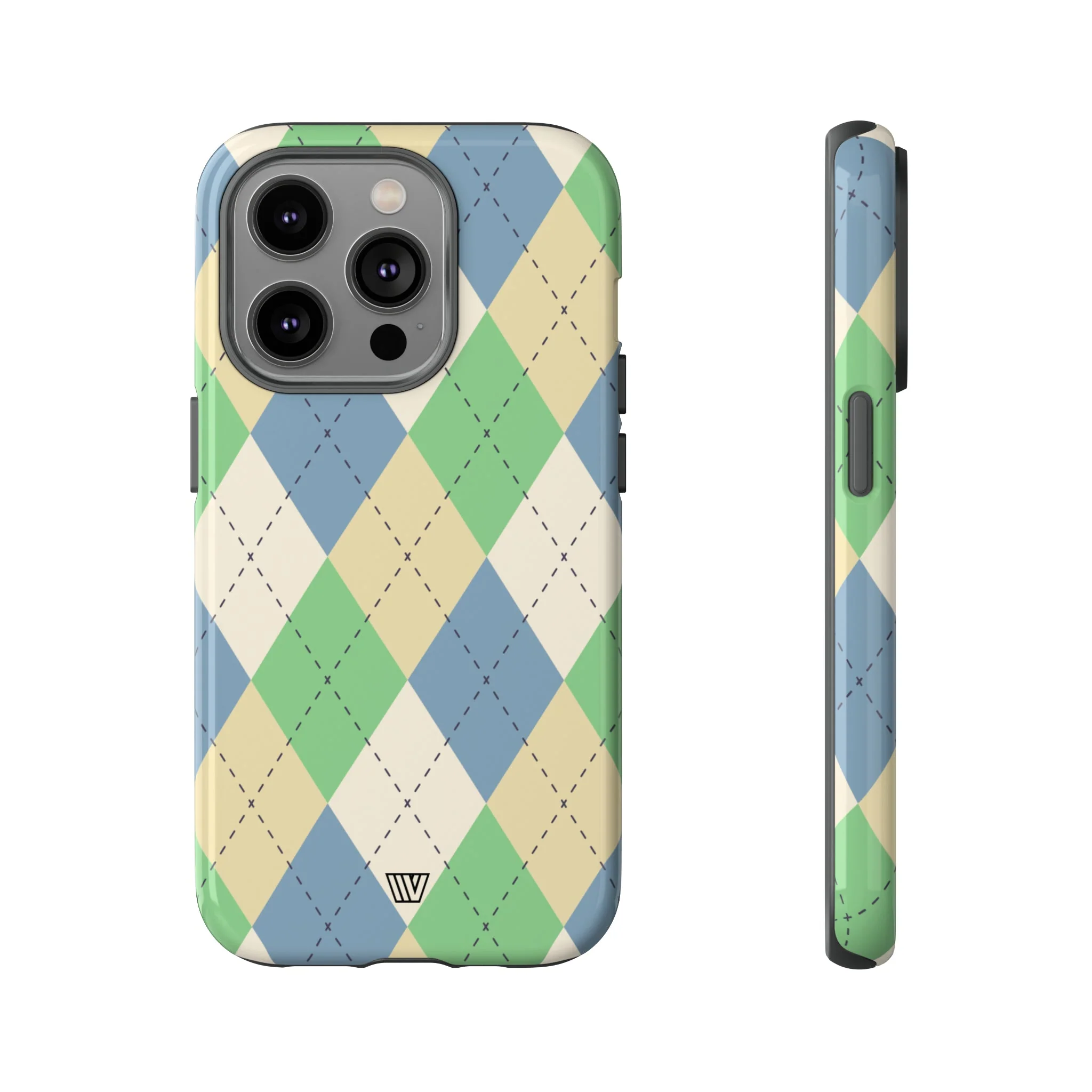 GREEN BLUE BEIGE ARGYLE | Tough Phone Case - Image 41