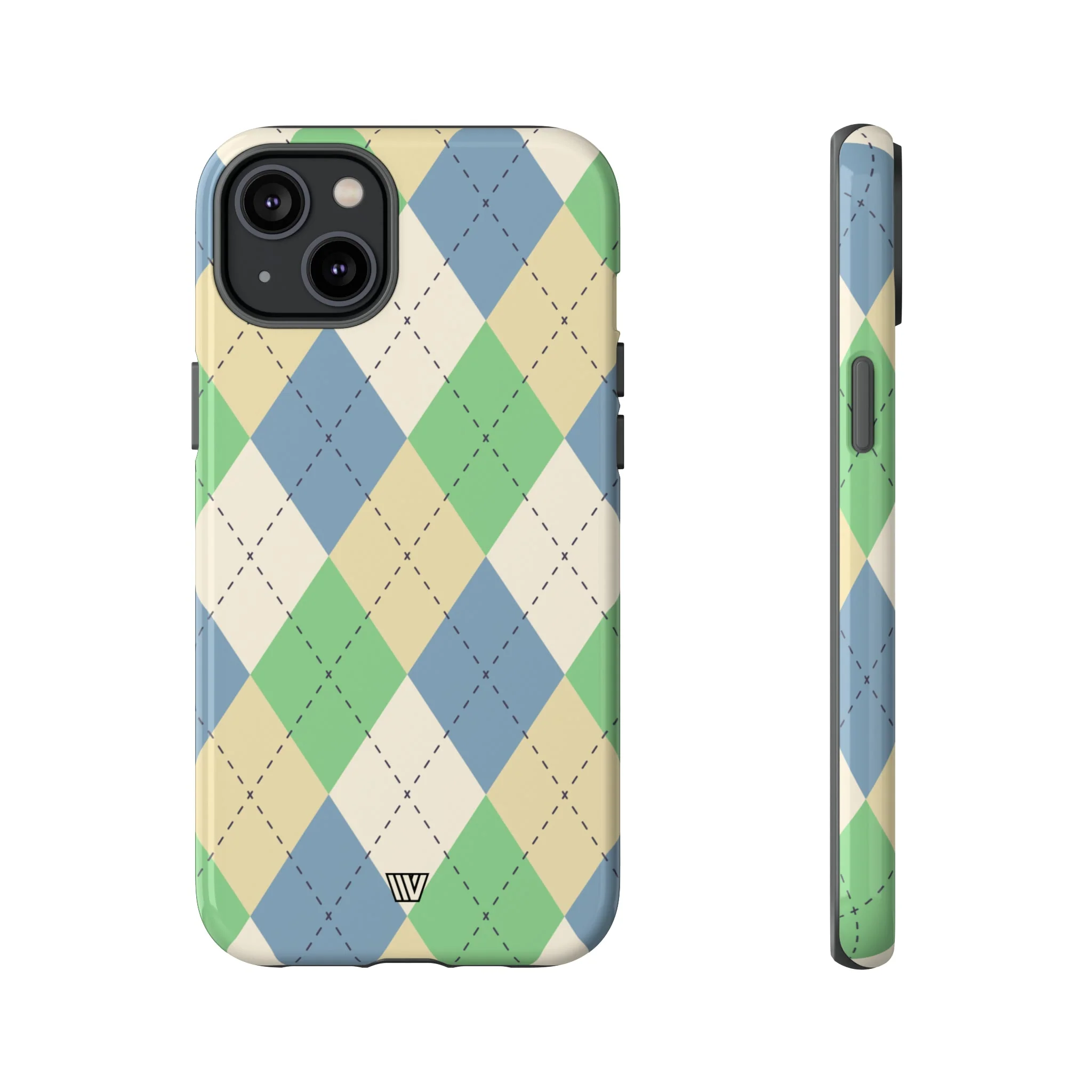 GREEN BLUE BEIGE ARGYLE | Tough Phone Case - Image 43
