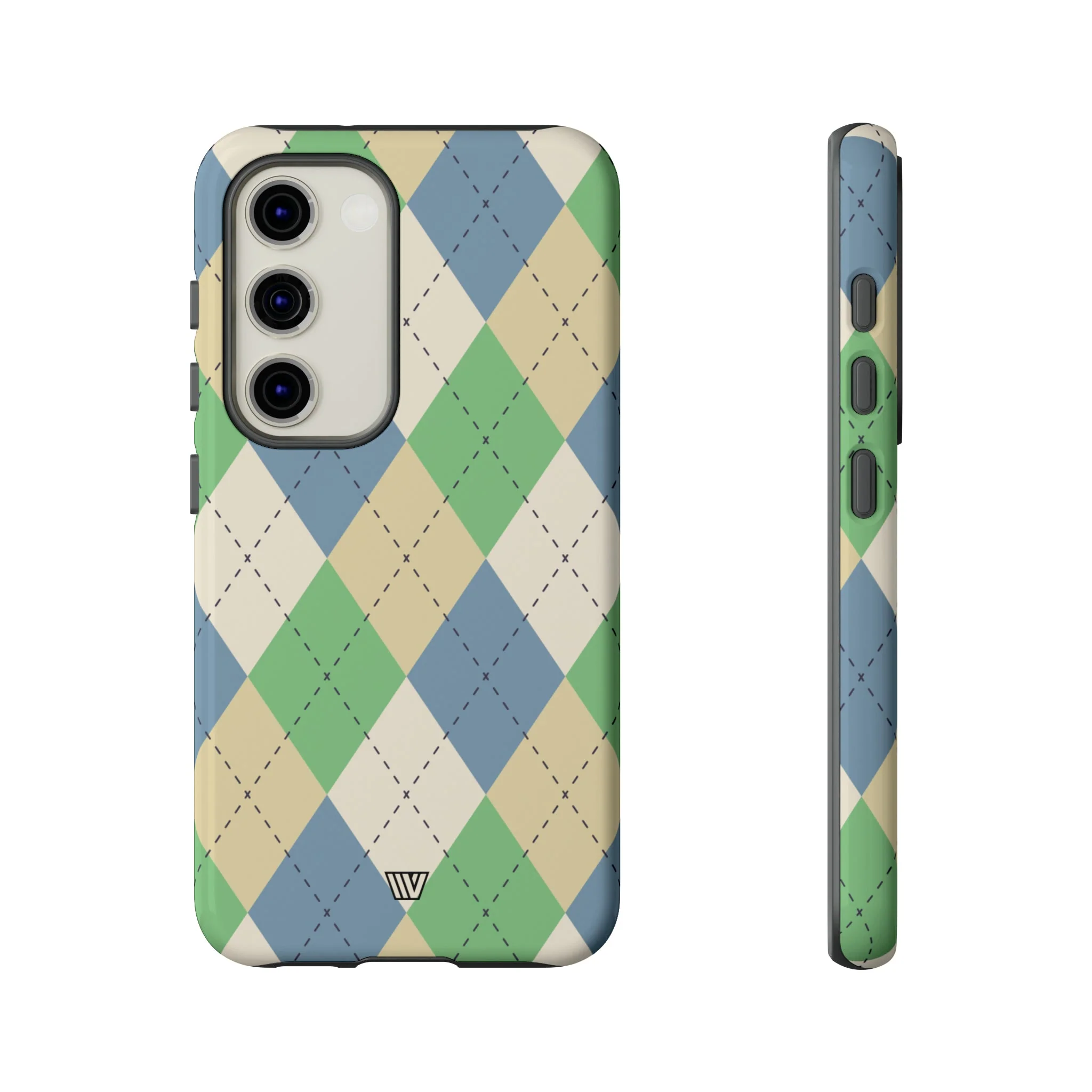 GREEN BLUE BEIGE ARGYLE | Tough Phone Case - Image 47