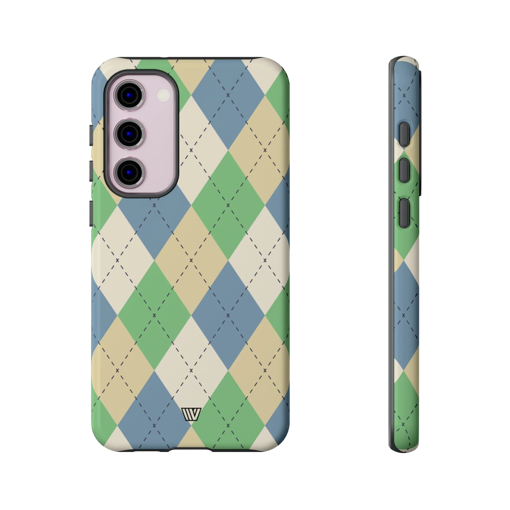 GREEN BLUE BEIGE ARGYLE | Tough Phone Case - Image 49