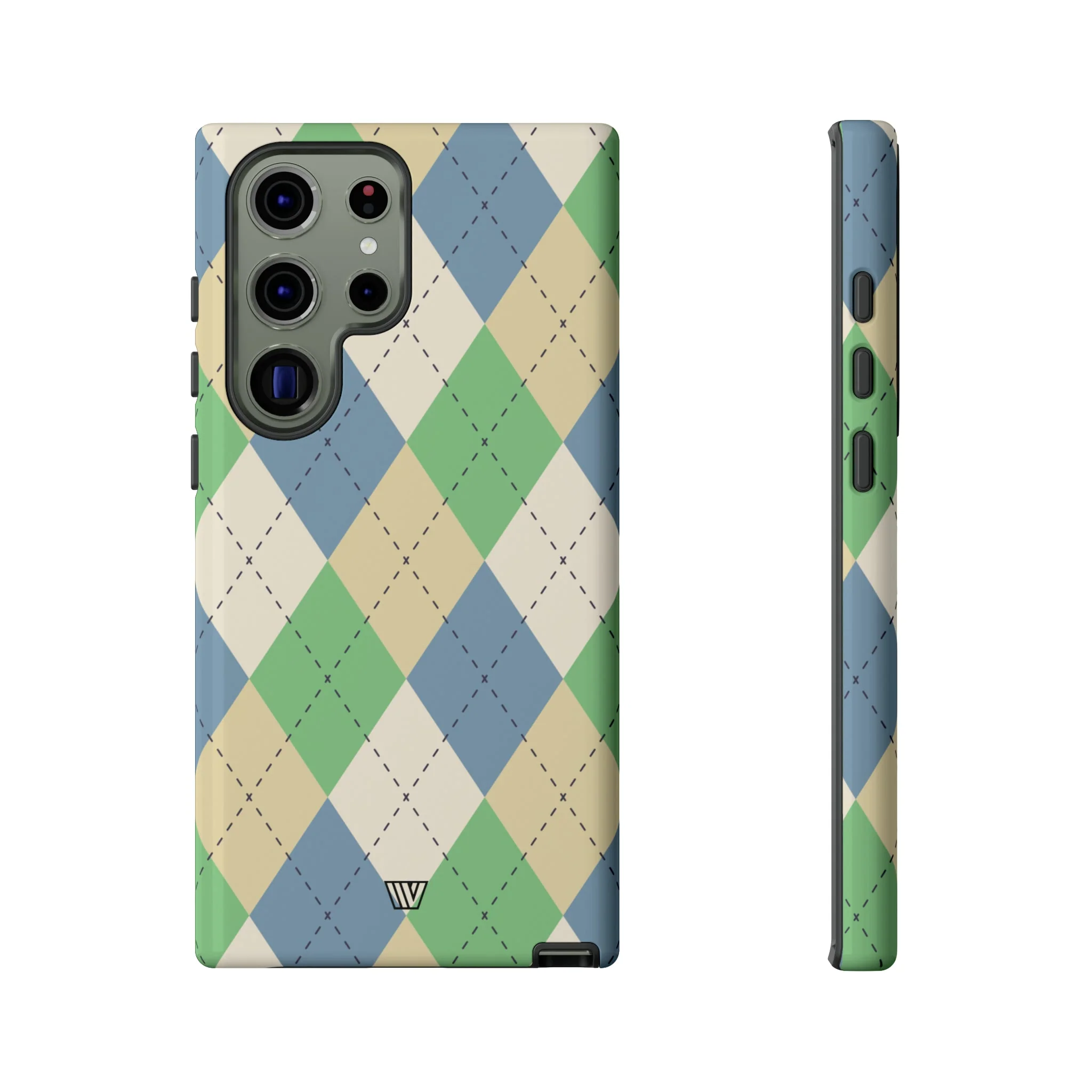 GREEN BLUE BEIGE ARGYLE | Tough Phone Case - Image 51
