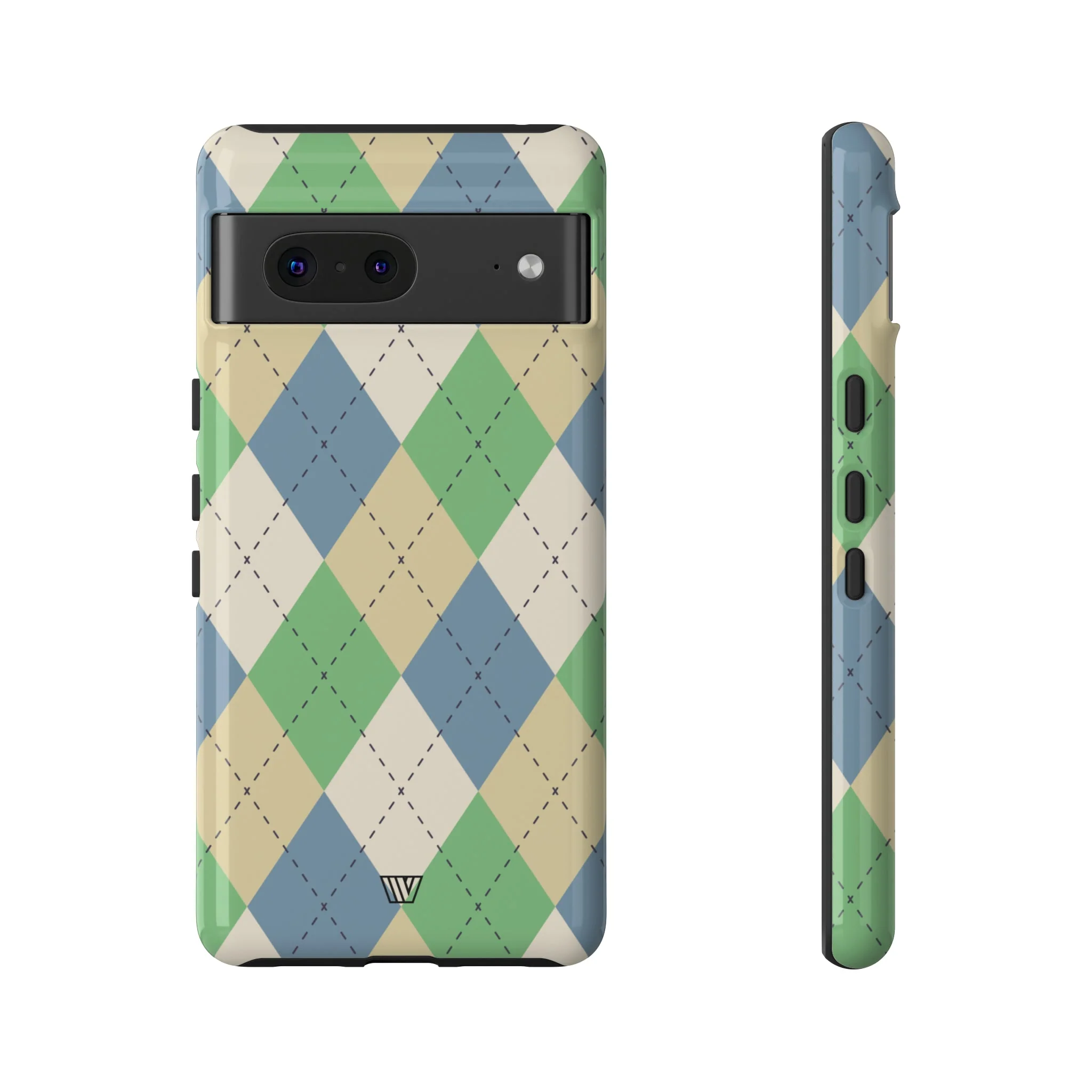 GREEN BLUE BEIGE ARGYLE | Tough Phone Case - Image 53