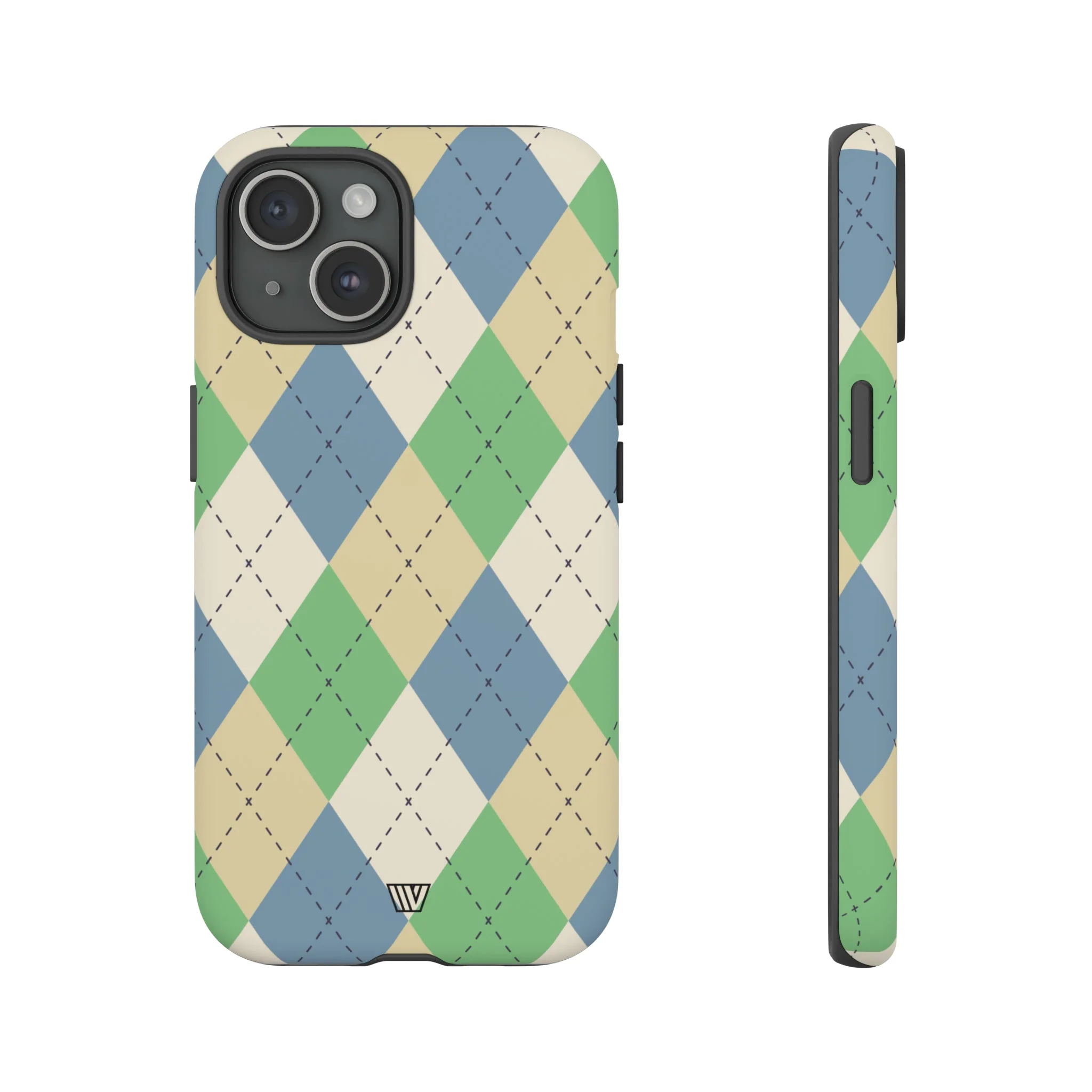 GREEN BLUE BEIGE ARGYLE | Tough Phone Case - Image 55