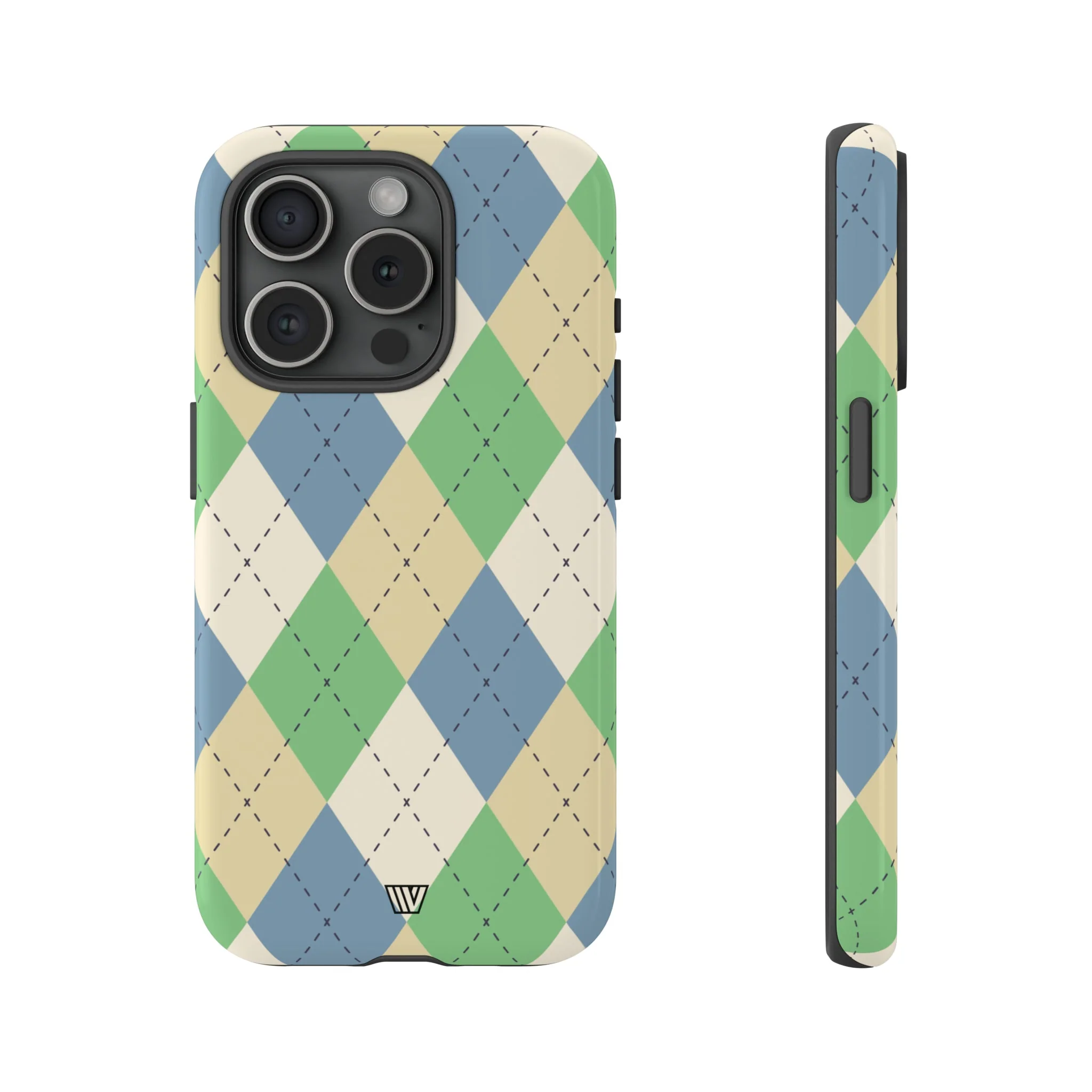 GREEN BLUE BEIGE ARGYLE | Tough Phone Case - Image 58