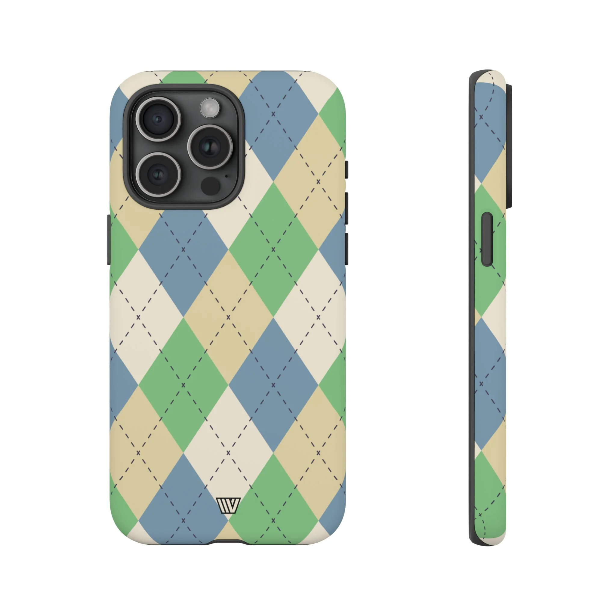 GREEN BLUE BEIGE ARGYLE | Tough Phone Case - Image 61