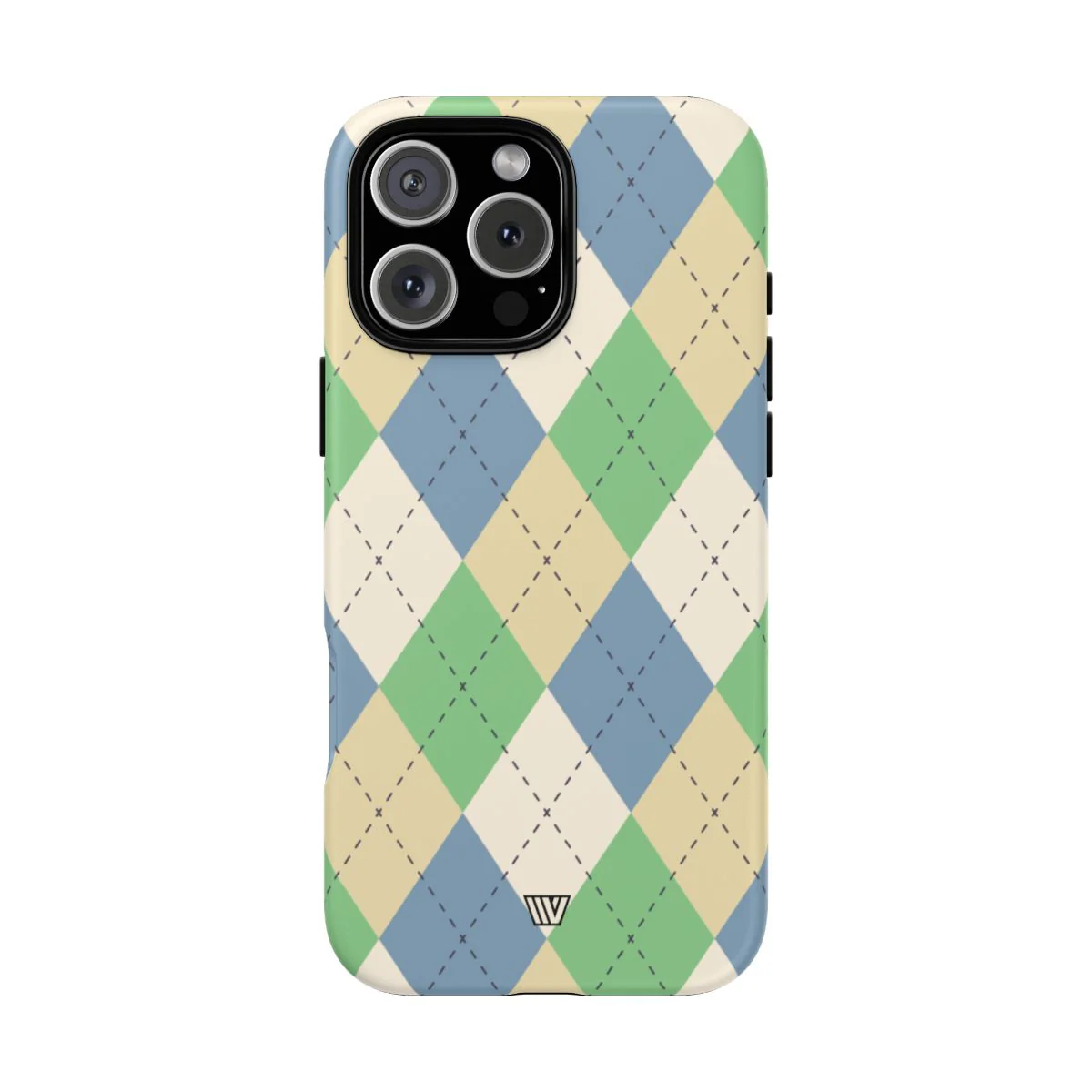 GREEN BLUE BEIGE ARGYLE | Tough Phone Case - Image 68