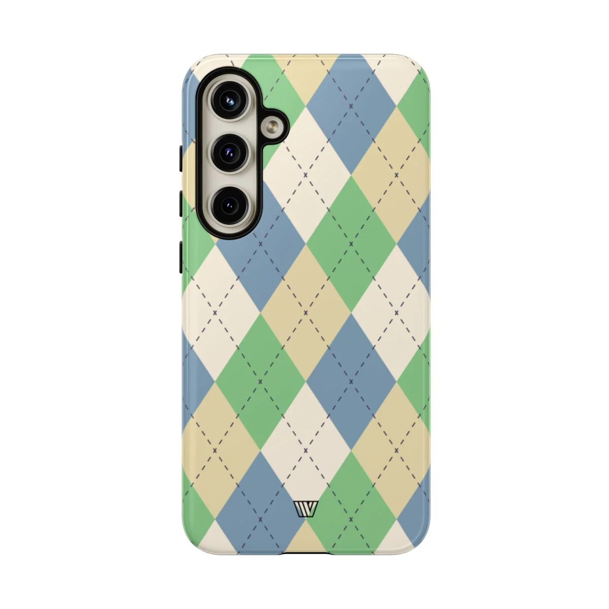 GREEN BLUE BEIGE ARGYLE | Tough Phone Case - Image 90