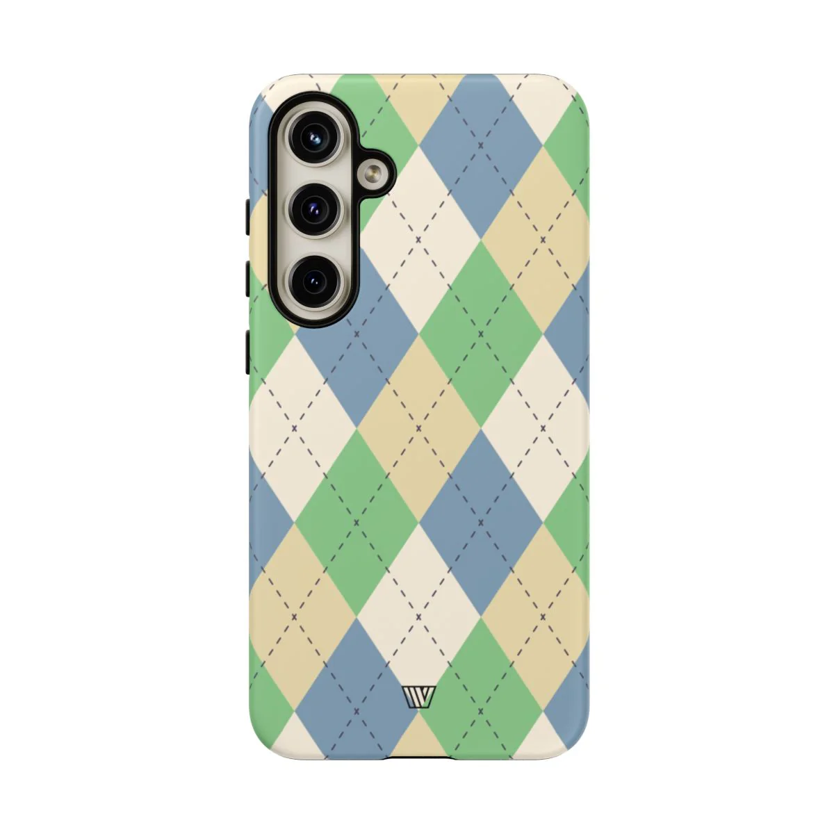 GREEN BLUE BEIGE ARGYLE | Tough Phone Case - Image 91