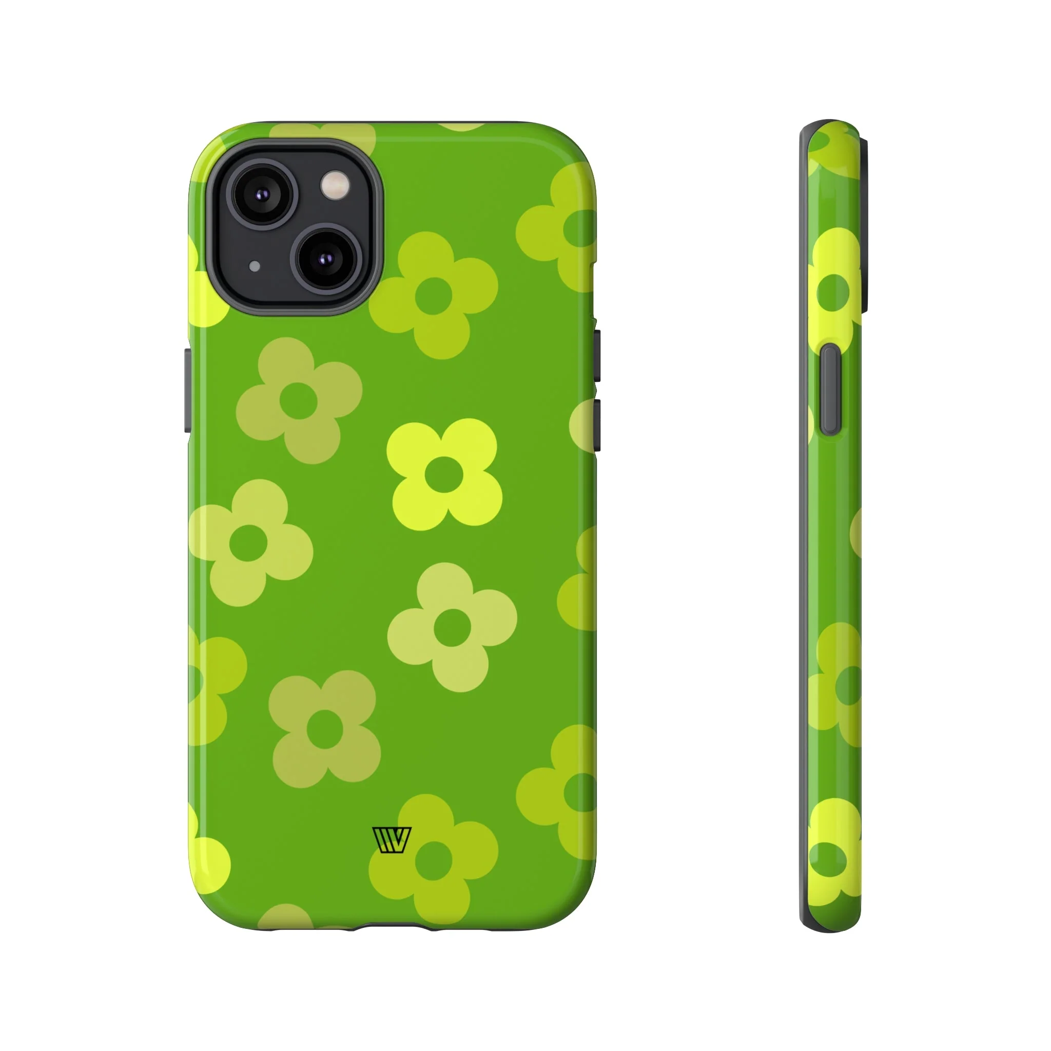GREEN RETRO FLOWERS | Tough Phone Case - Image 10