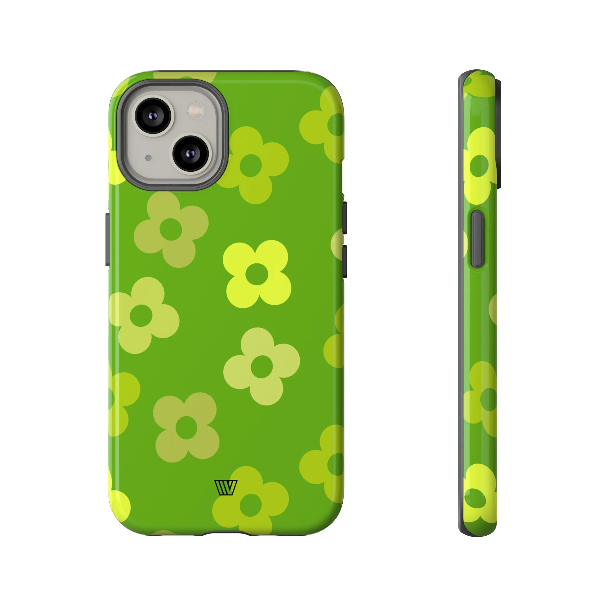 GREEN RETRO FLOWERS | Tough Phone Case - Image 2