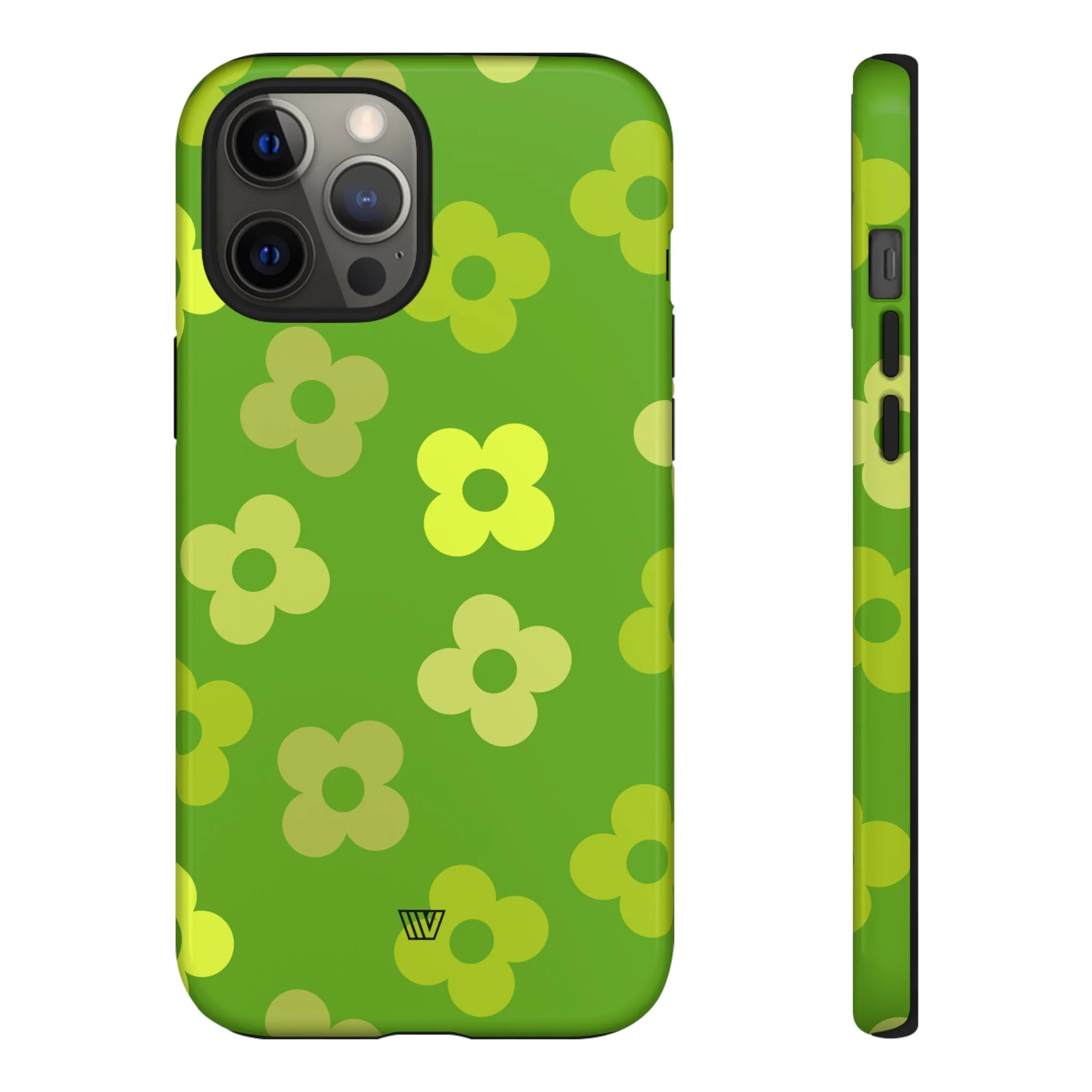 GREEN RETRO FLOWERS | Tough Phone Case - Image 8