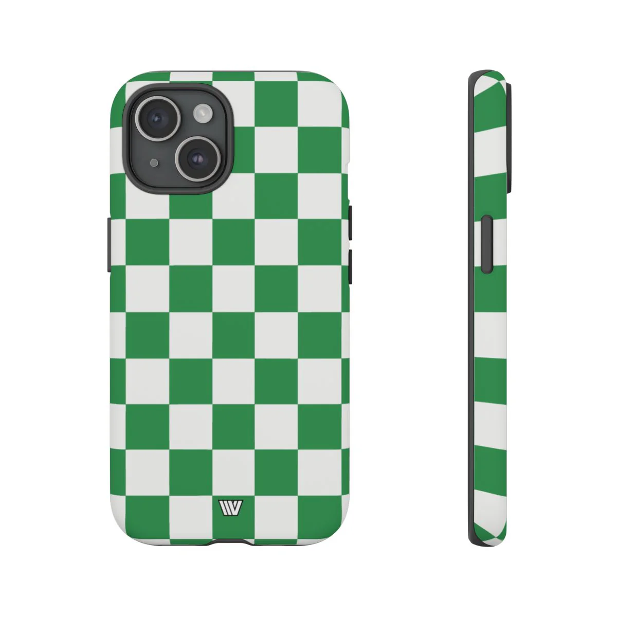 GREEN WHITE CHECKERBOARD | Tough Phone Case - Image 11