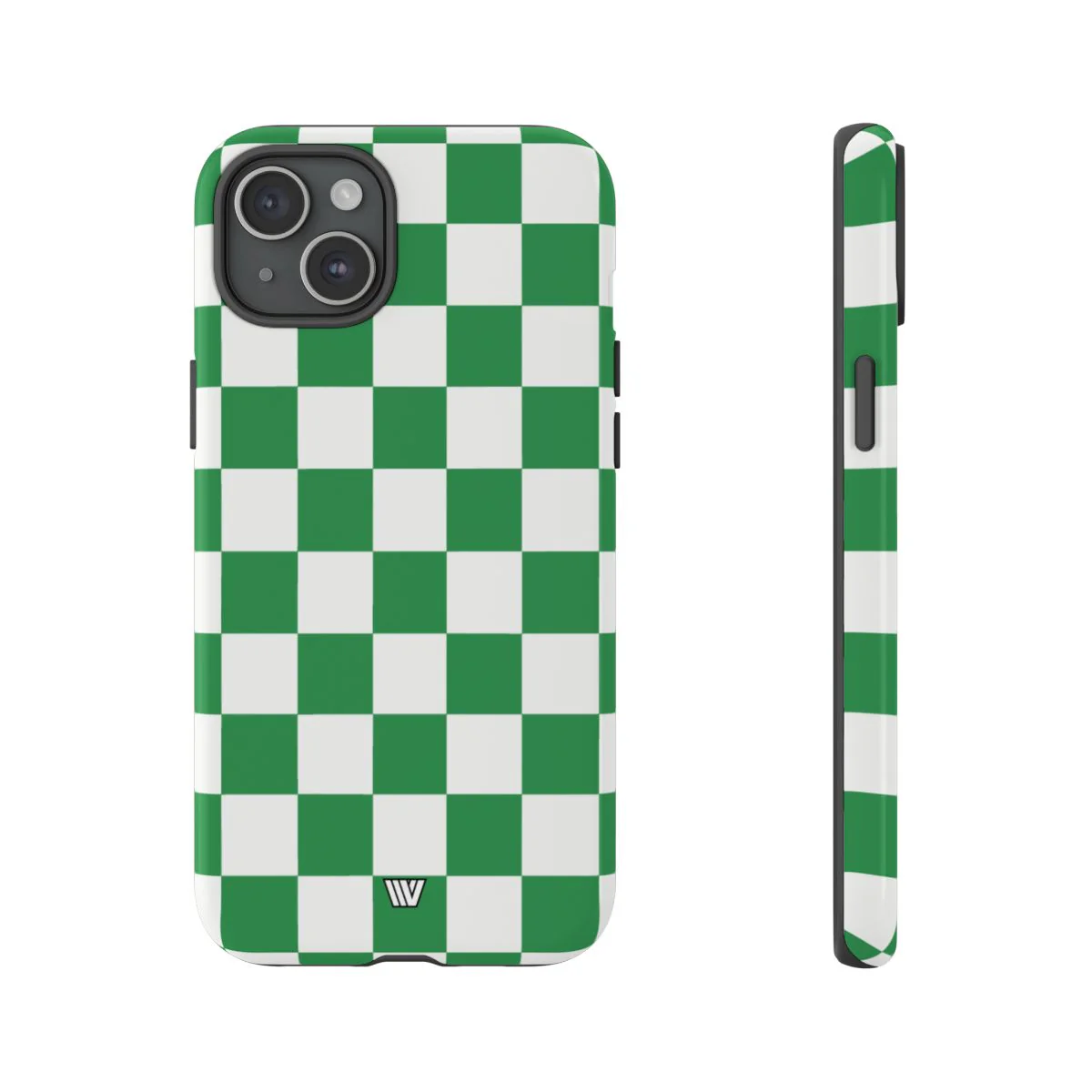GREEN WHITE CHECKERBOARD | Tough Phone Case - Image 14
