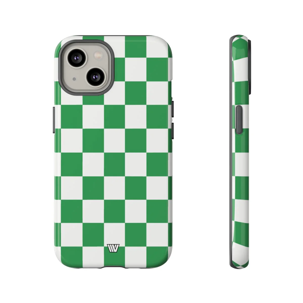 GREEN WHITE CHECKERBOARD | Tough Phone Case - Image 17