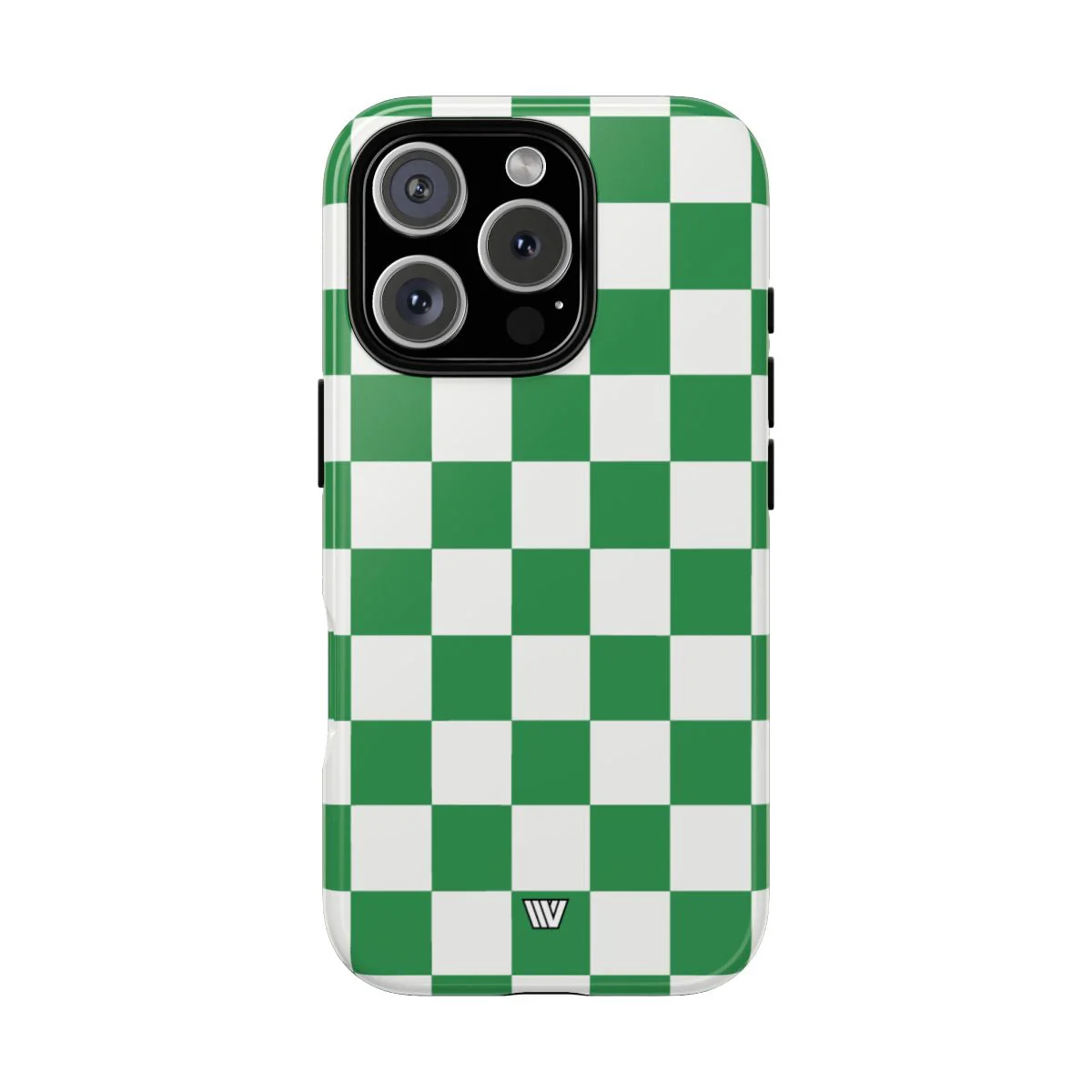 GREEN WHITE CHECKERBOARD | Tough Phone Case - Image 2