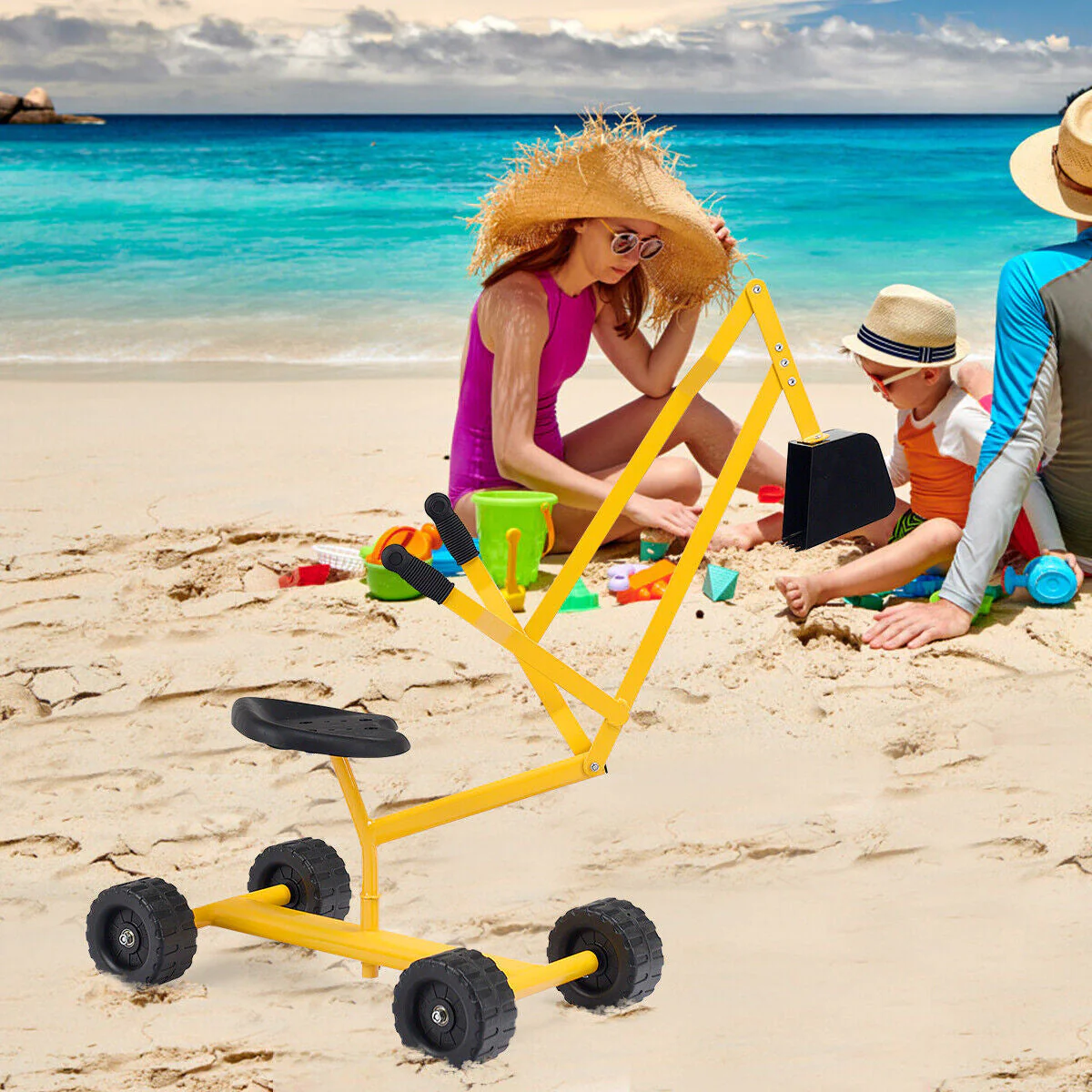 Heavy Duty Steel Frame Kid Ride-on Sand Digger - Image 2