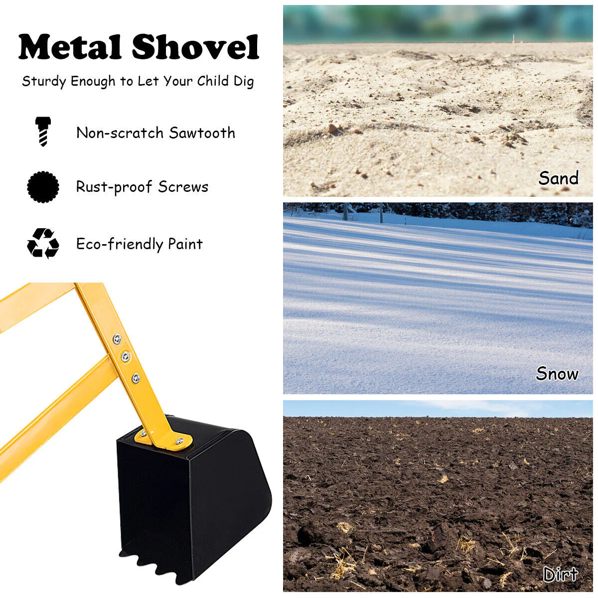 Heavy Duty Steel Frame Kid Ride-on Sand Digger - Image 7