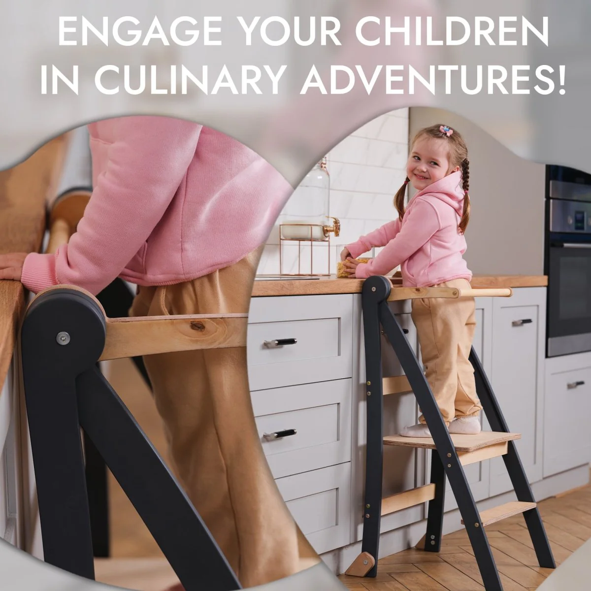 Helper Tower: A Multi-functional Foldable Step Stool for Kids - Image 4