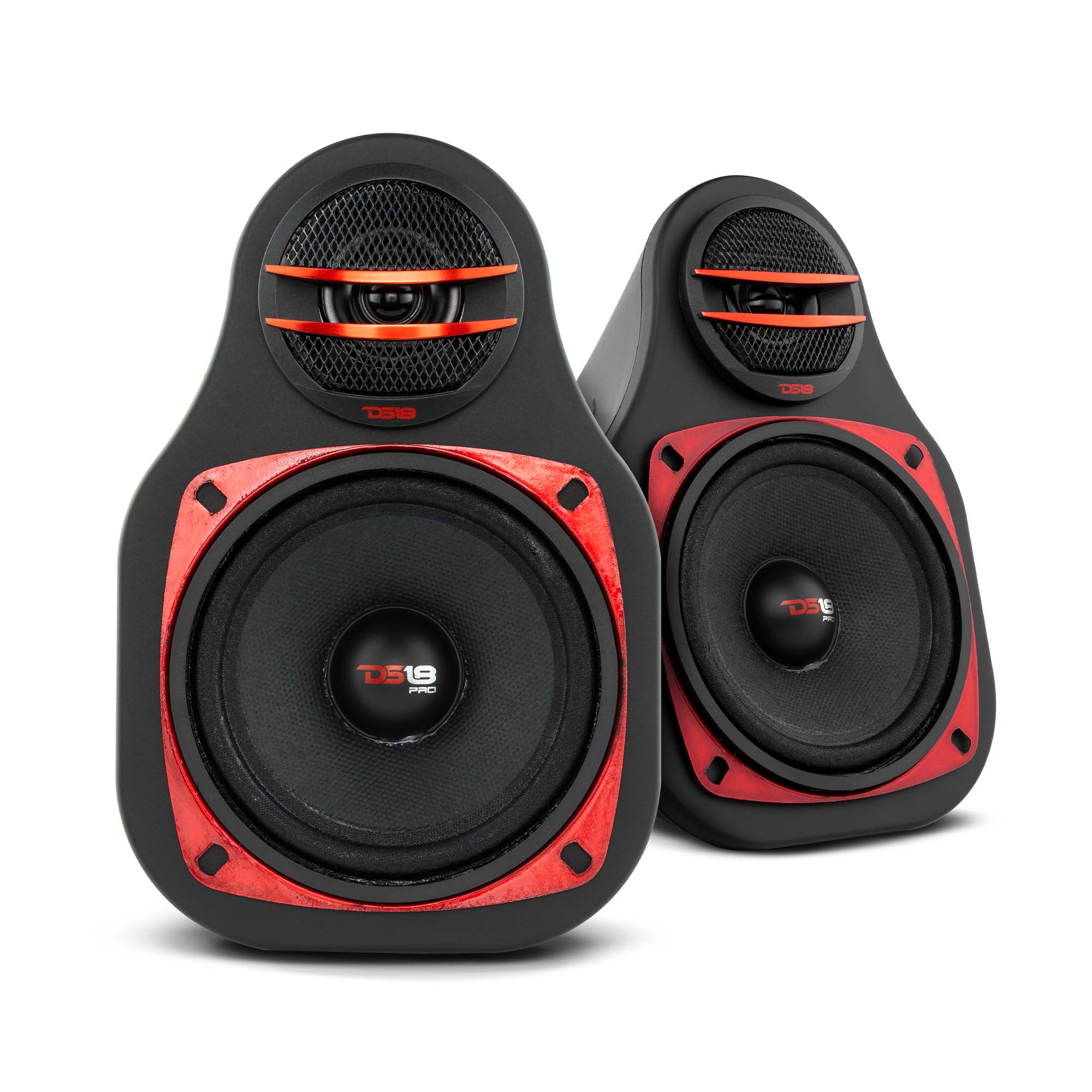 High Density Abs 2-Way Universal Pod 1 X 4" Loudspeaker and 1 X .5-1” Tweeter(Pair) - Image 2
