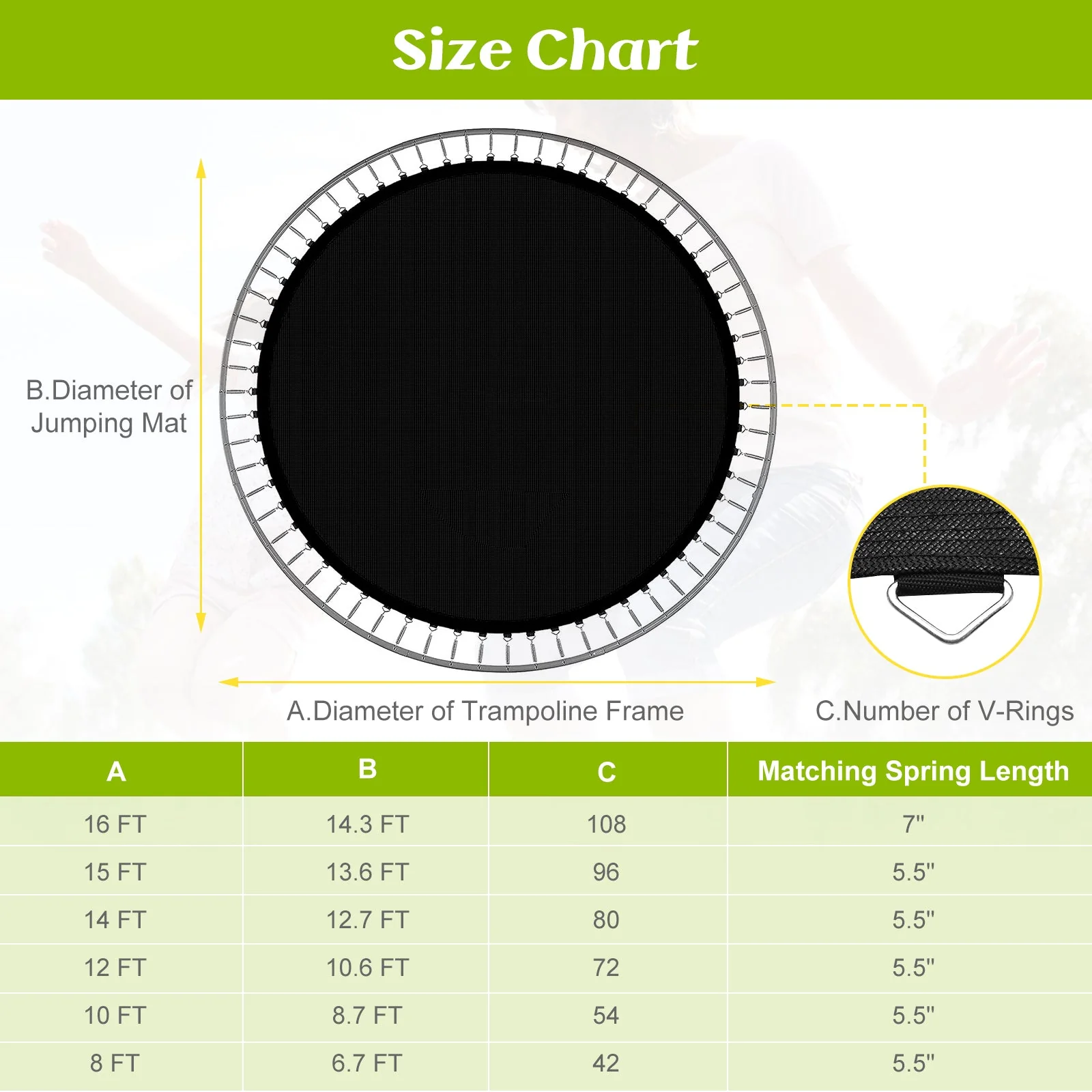 High-Elastic PP Replacement Jumping Mat-15 ft - Image 5
