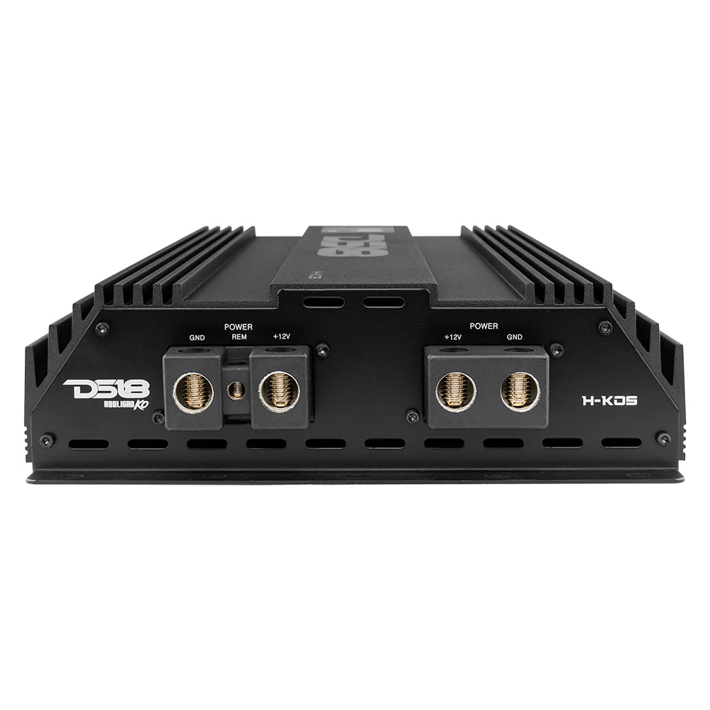 HOOLIGAN KO 1-Channel Amplifier with Voltmeter 5000 Watts Rms @ 1-Ohm Made In Korea Black - Image 4