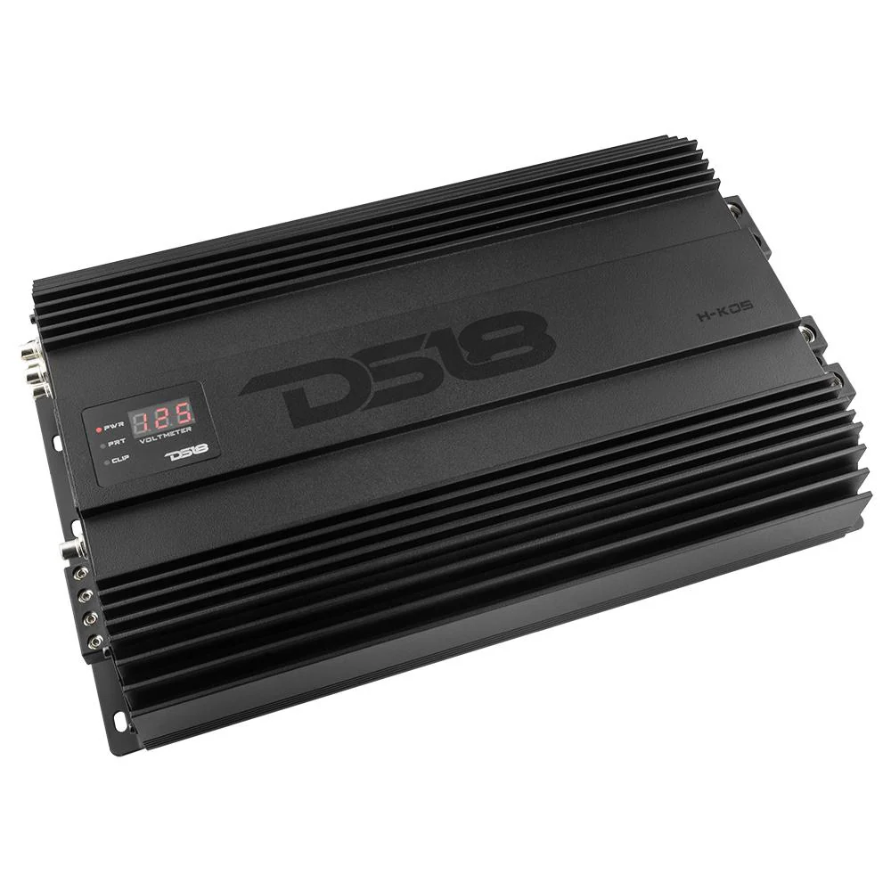 HOOLIGAN KO 1-Channel Amplifier with Voltmeter 5000 Watts Rms @ 1-Ohm Made In Korea Black - Image 5