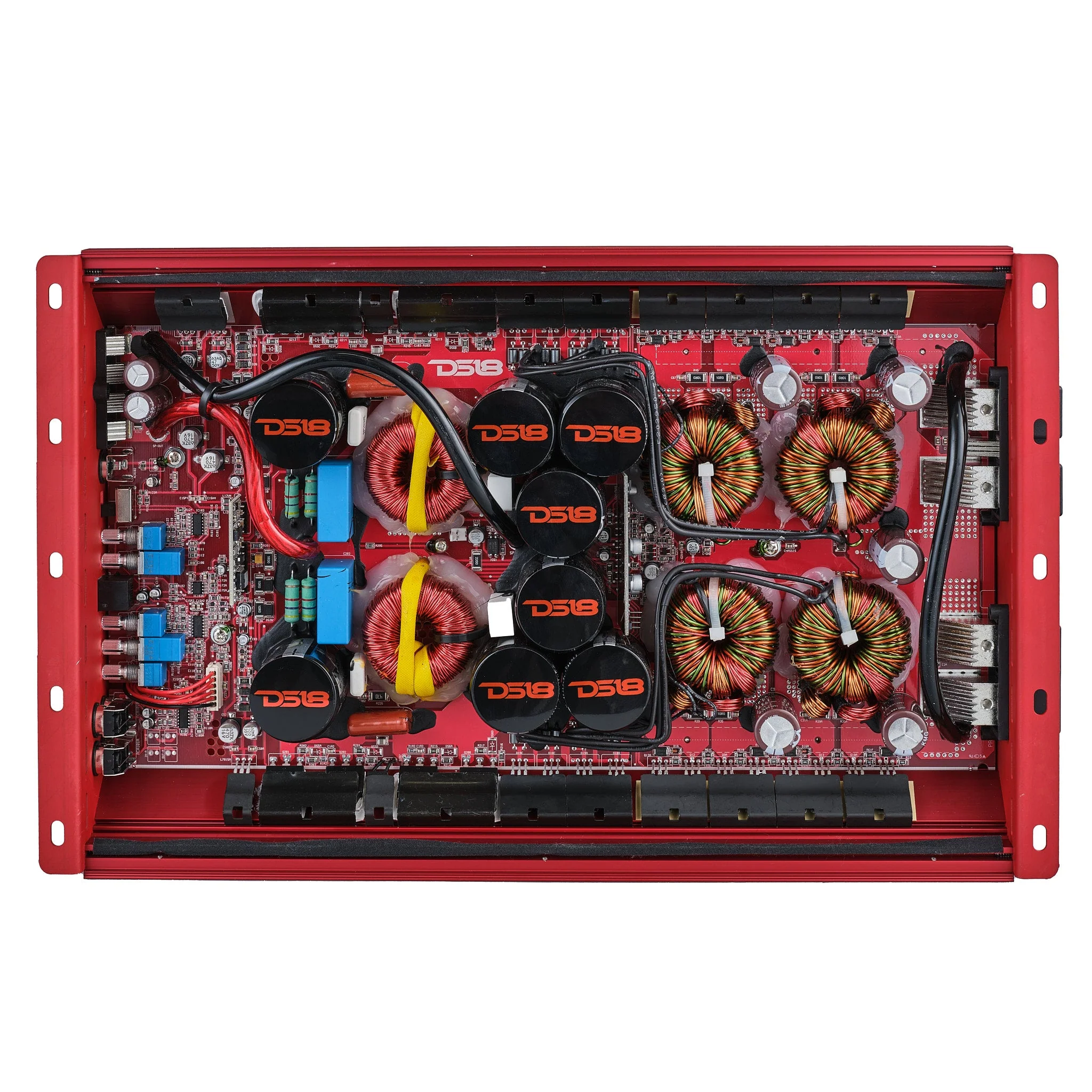 HOOLIGAN KO 1-Channel Amplifier with Voltmeter 5000 Watts Rms @ 1-Ohm Made In Korea Red - Image 2