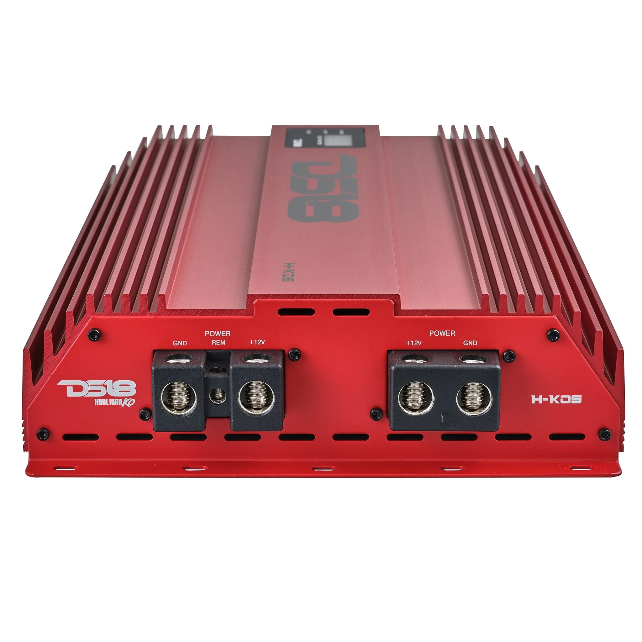 HOOLIGAN KO 1-Channel Amplifier with Voltmeter 5000 Watts Rms @ 1-Ohm Made In Korea Red - Image 4