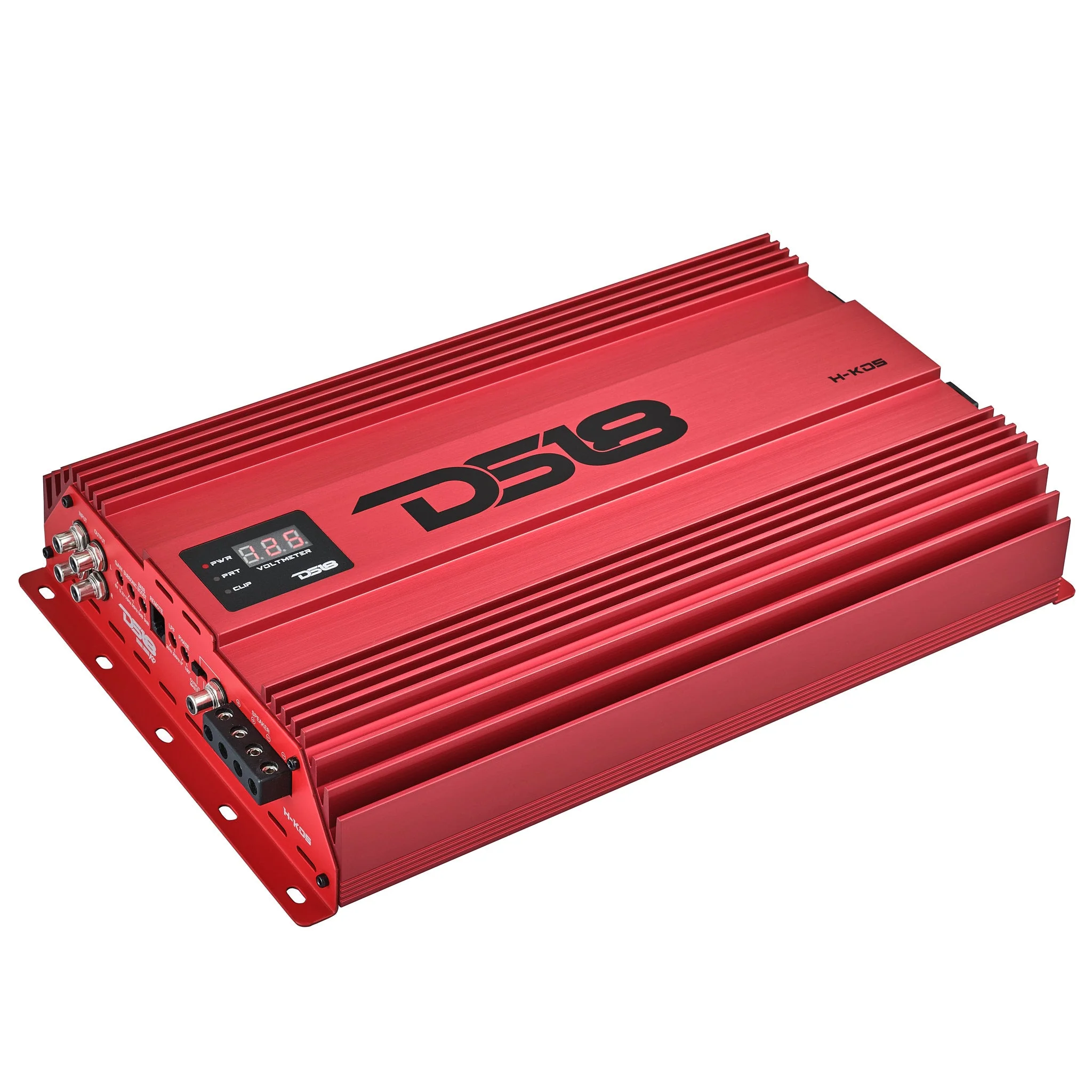 HOOLIGAN KO 1-Channel Amplifier with Voltmeter 5000 Watts Rms @ 1-Ohm Made In Korea Red - Image 5