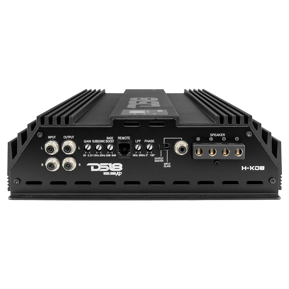 HOOLIGAN KO 1-Channel Amplifier with Voltmeter 8000 Watts Rms @ 1-Ohm Made In Korea Black - Image 3