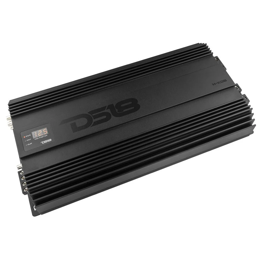 HOOLIGAN KO 1-Channel Amplifier with Voltmeter 8000 Watts Rms @ 1-Ohm Made In Korea Black - Image 5