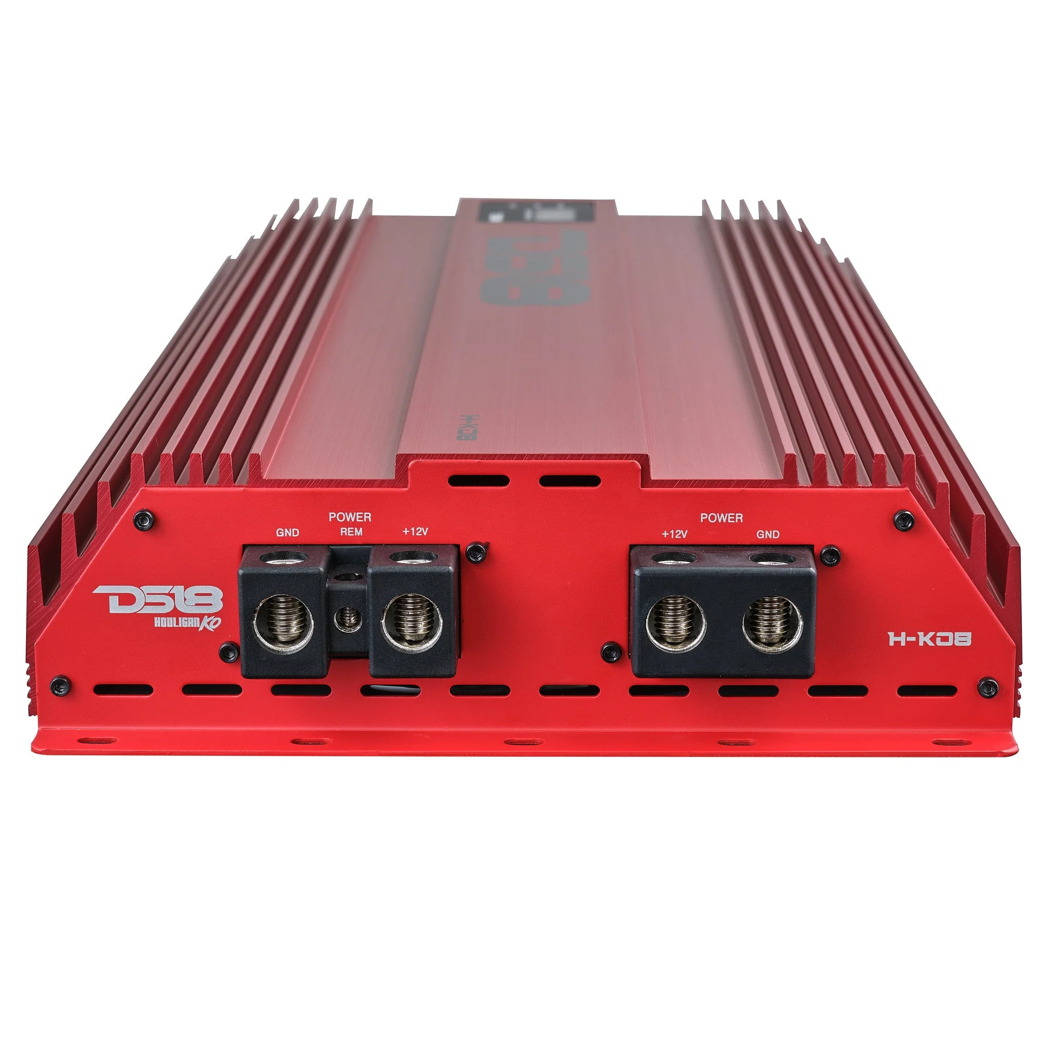 HOOLIGAN KO 1-Channel Amplifier with Voltmeter 8000 Watts Rms @ 1-Ohm Made In Korea Red - Image 4