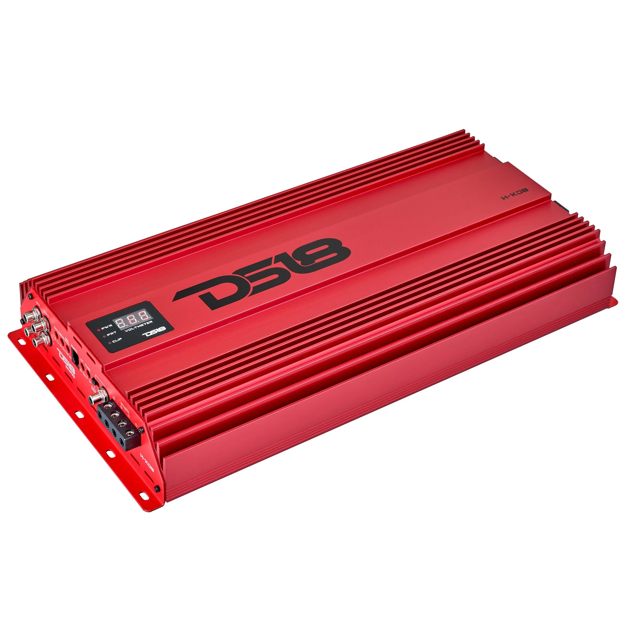 HOOLIGAN KO 1-Channel Amplifier with Voltmeter 8000 Watts Rms @ 1-Ohm Made In Korea Red - Image 5