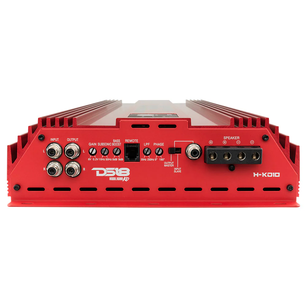 HOOLIGAN KO Red 1-Channel Amplifier with Voltmeter 10000 Watts Rms @ 1-Ohm Made In Korea - Image 3
