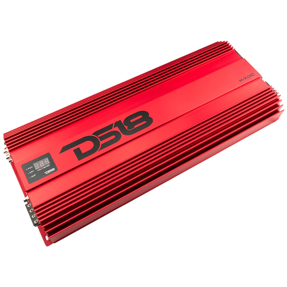 HOOLIGAN KO Red 1-Channel Amplifier with Voltmeter 10000 Watts Rms @ 1-Ohm Made In Korea - Image 5