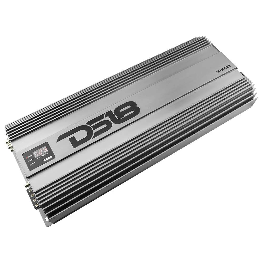 HOOLIGAN KO Silver 1-Channel Amplifier with Voltmeter 10000 Watts Rms @ 1-Ohm Made In Korea - Image 5
