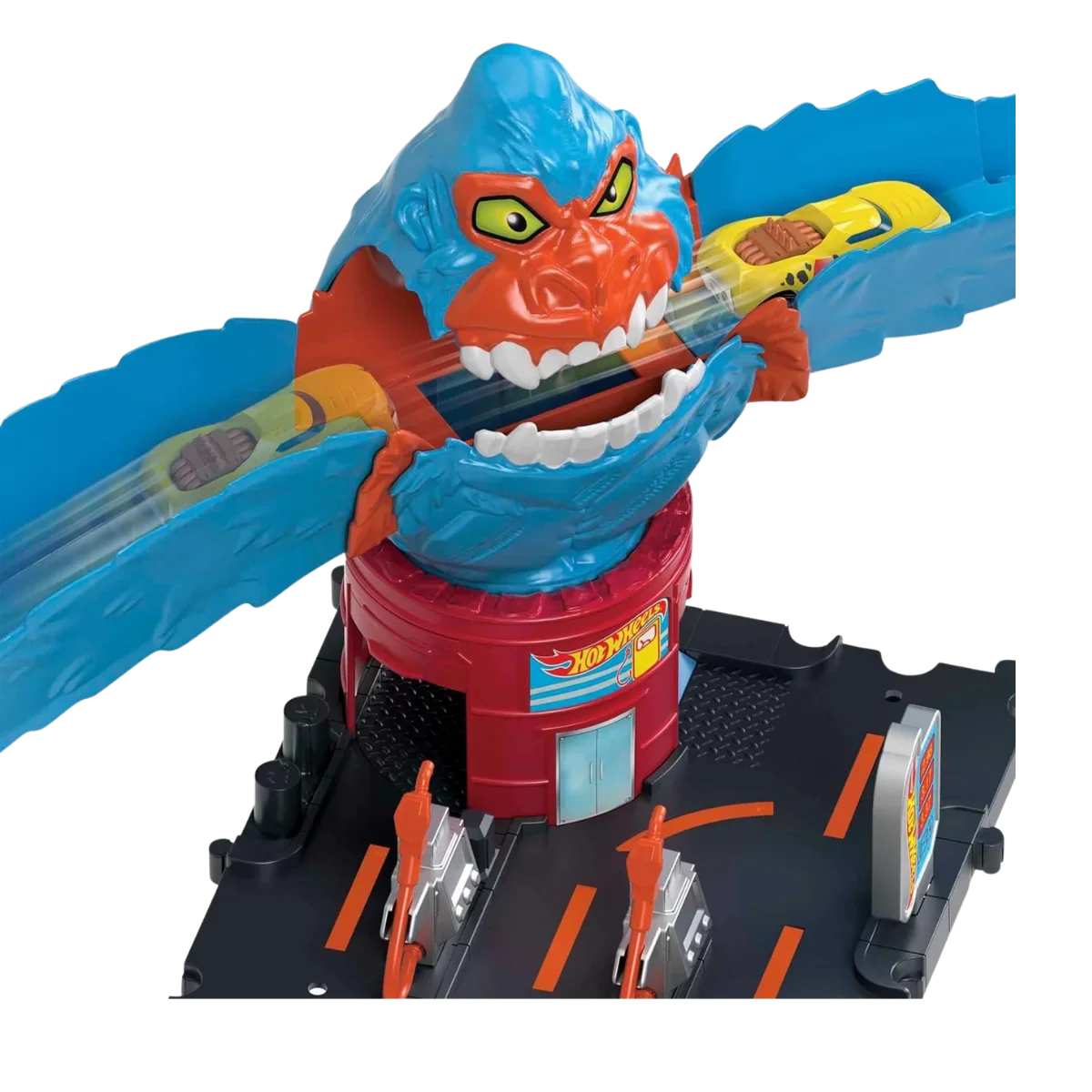 Hot Wheels City Wreck & Ride Gorilla Attack Playset | Gas Station Adventure - Image 3