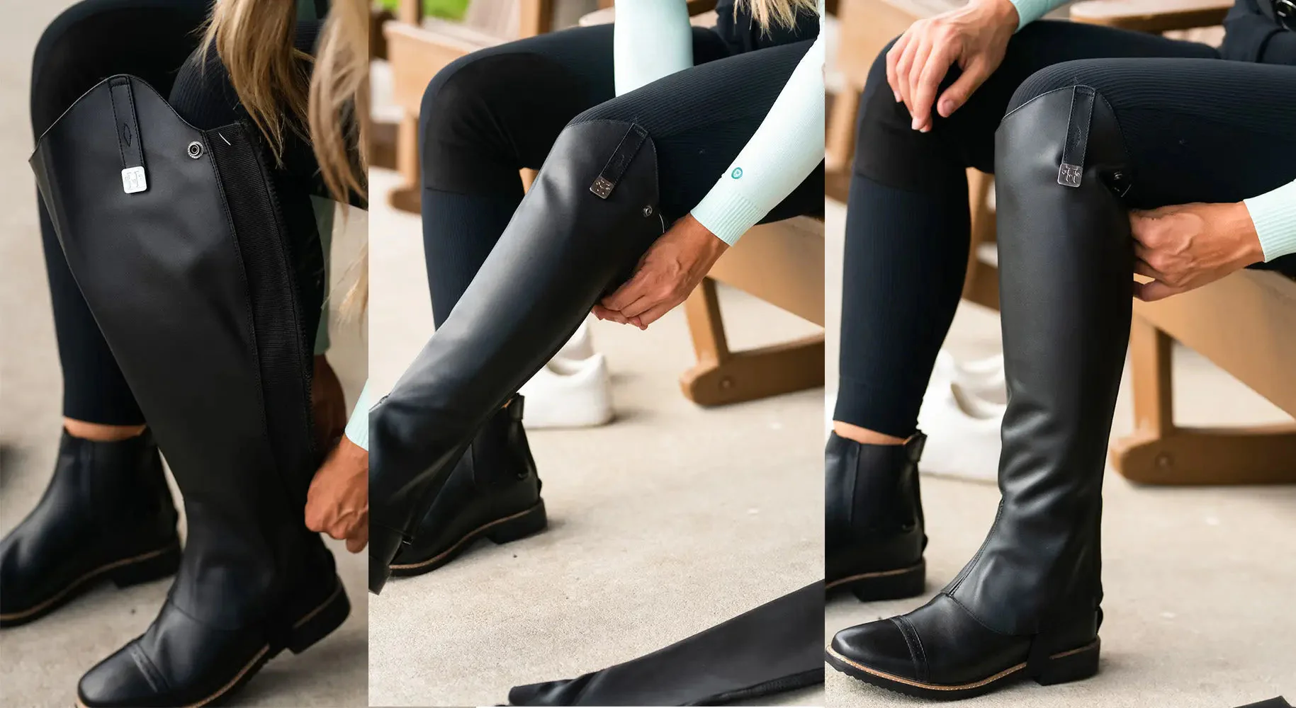 Huntley Equestrian Custom Fit Premium Leather Half Chaps - Image 10