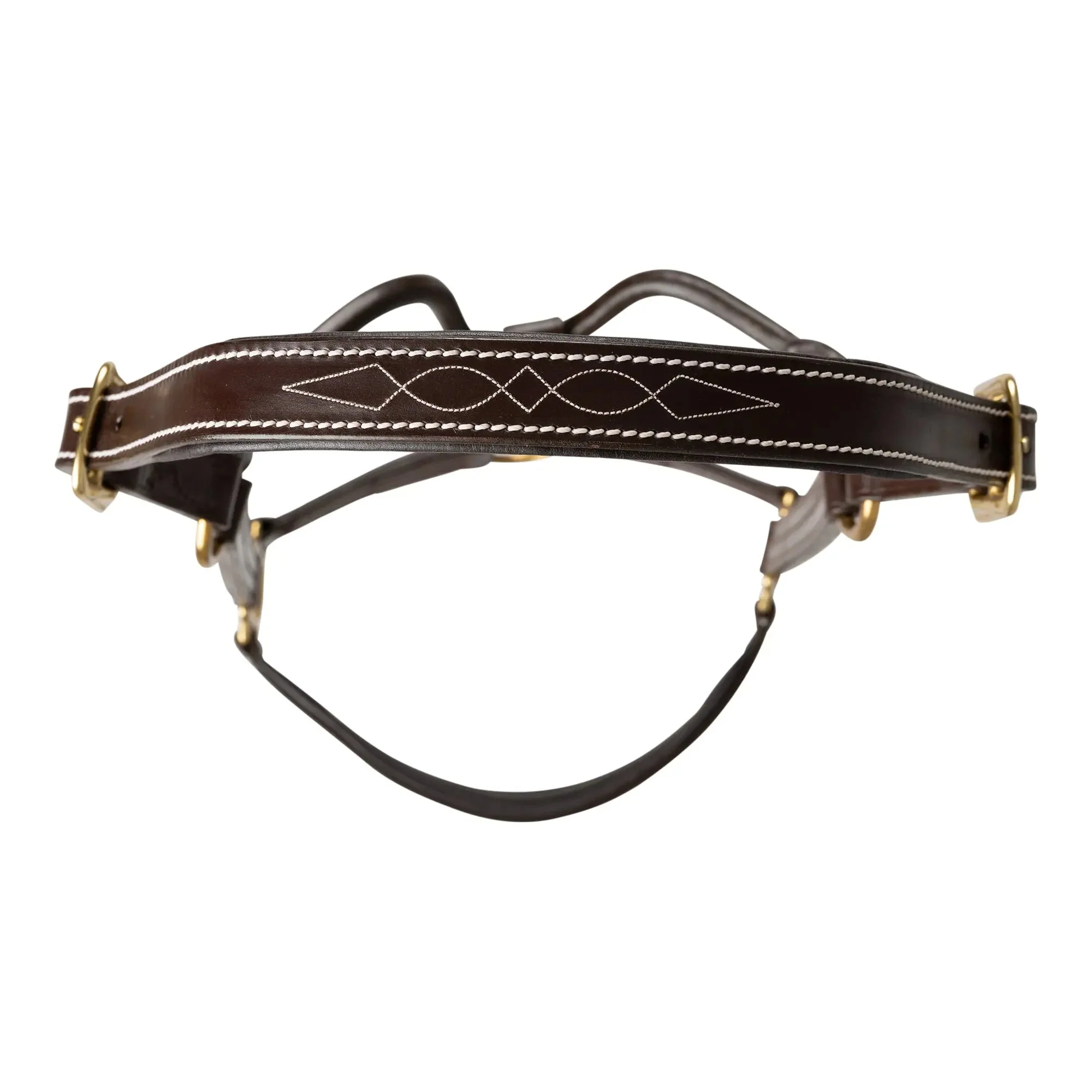 Huntley Equestrian Fancy Stitched Premium Leather Padded Halter - Image 7