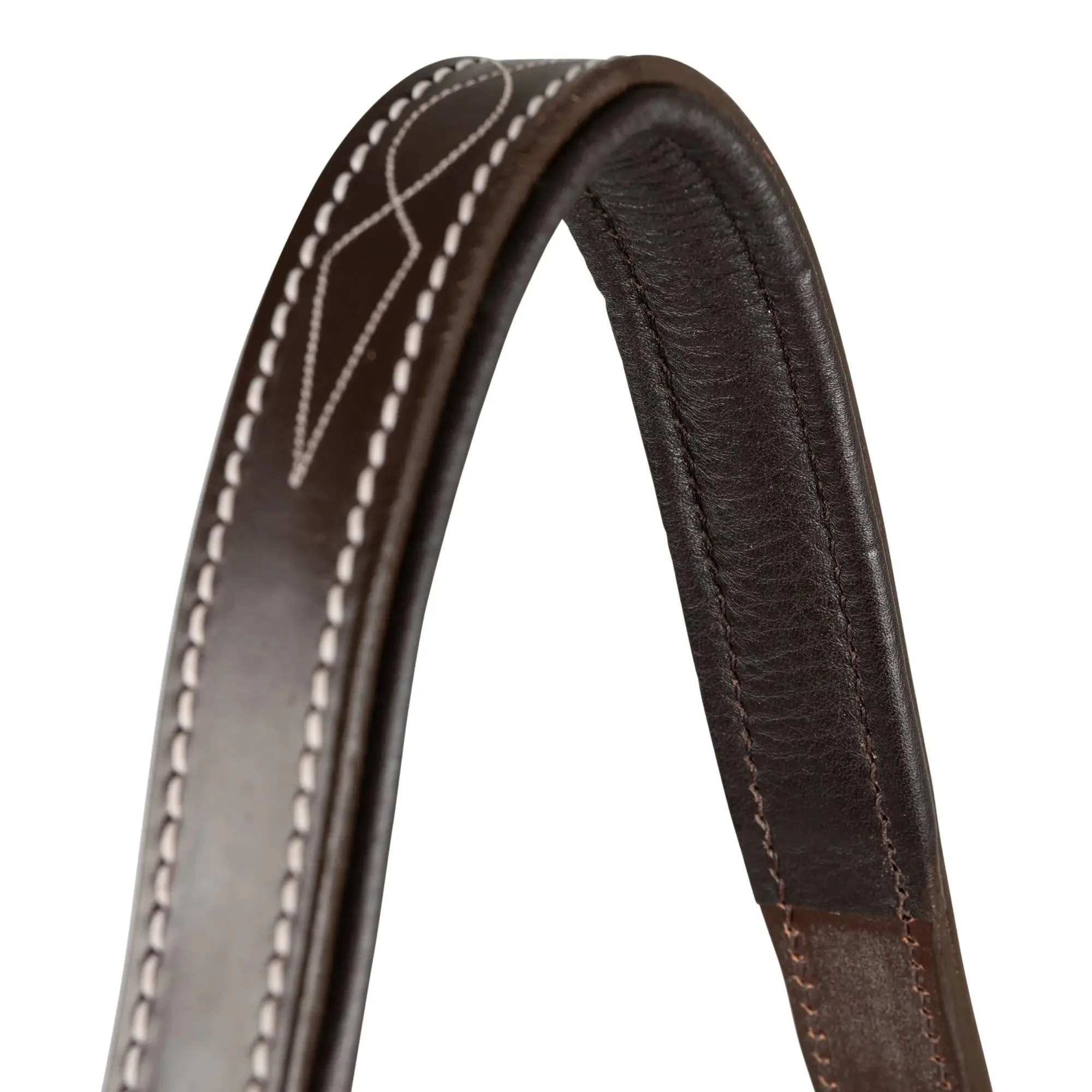 Huntley Equestrian Fancy Stitched Premium Leather Padded Halter - Image 8