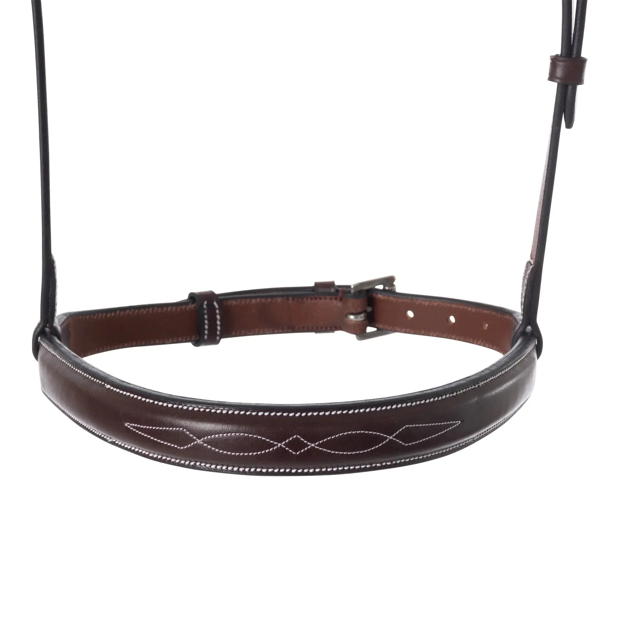 Huntley Equestrian Fancy Stitched Raised Chain Noseband - Image 2