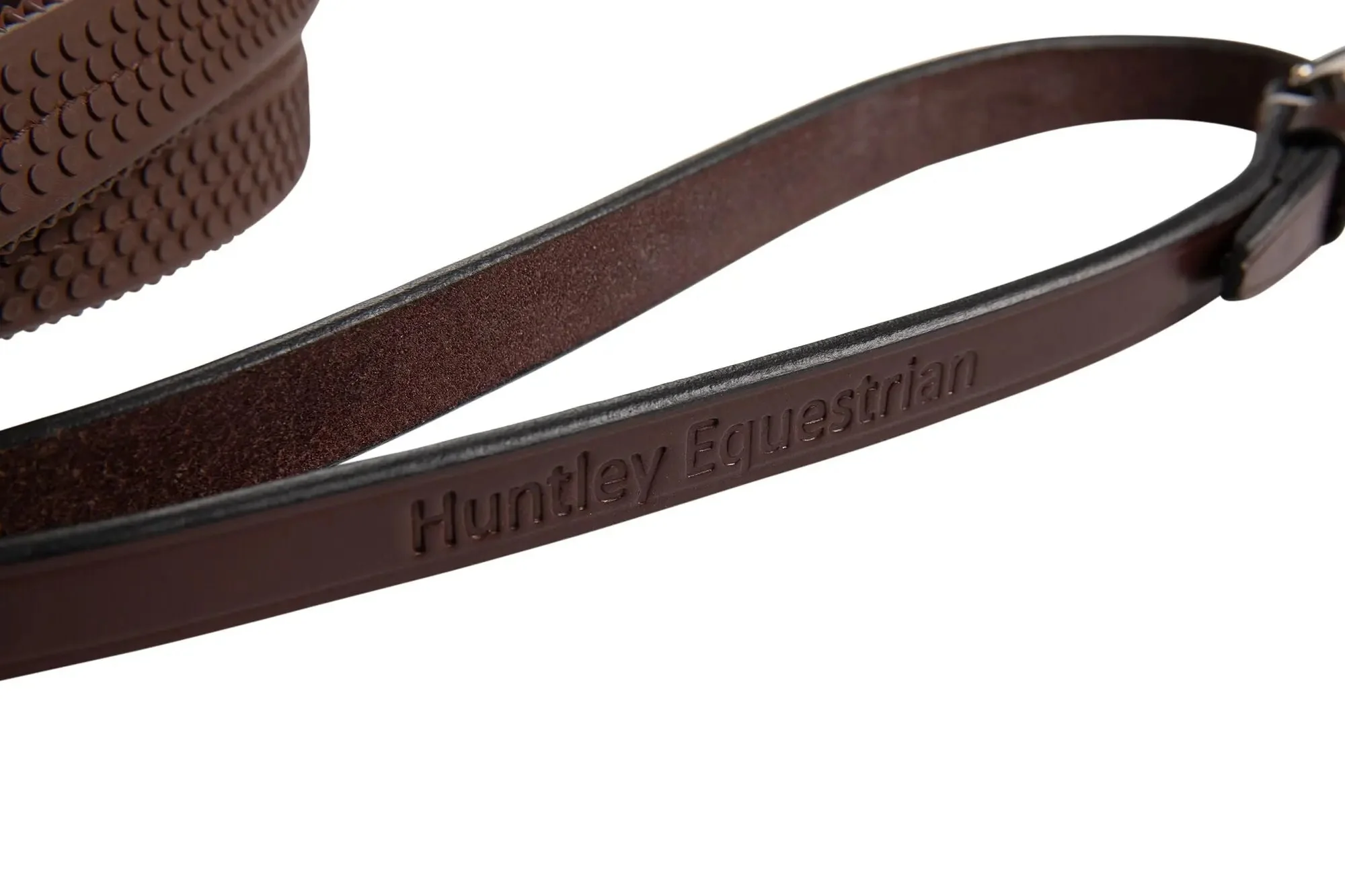 Huntley Equestrian Fancy Stitched Rubber Reins, 5/8" Inch Width - Image 5