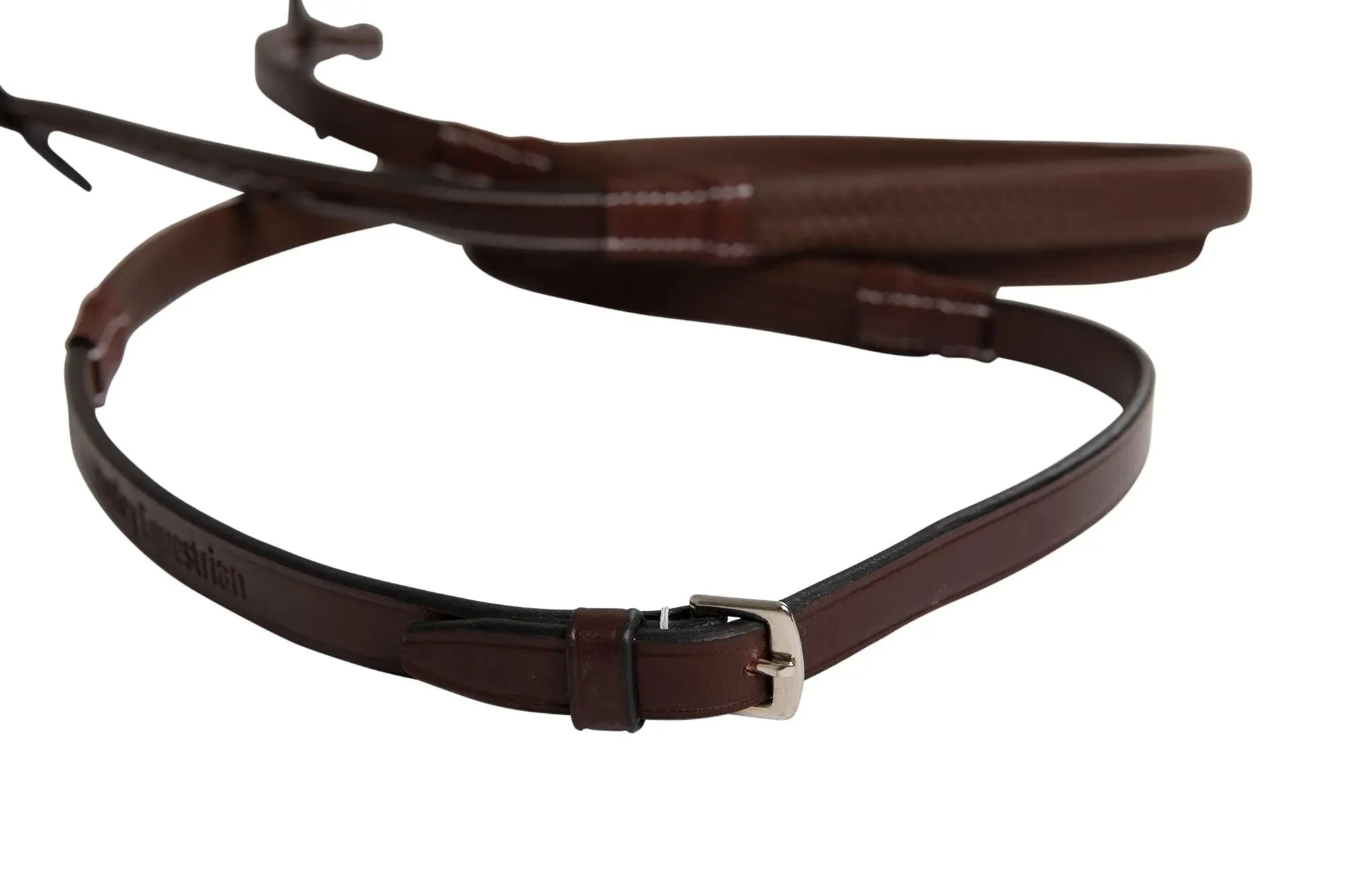 Huntley Equestrian Fancy Stitched Rubber Reins, 5/8" Inch Width - Image 6