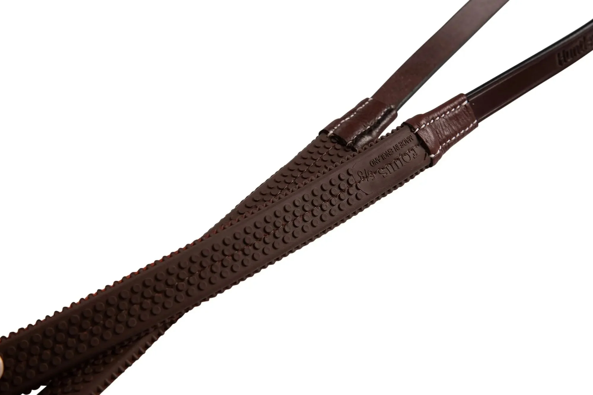 Huntley Equestrian Fancy Stitched Rubber Reins, 5/8" Inch Width - Image 8
