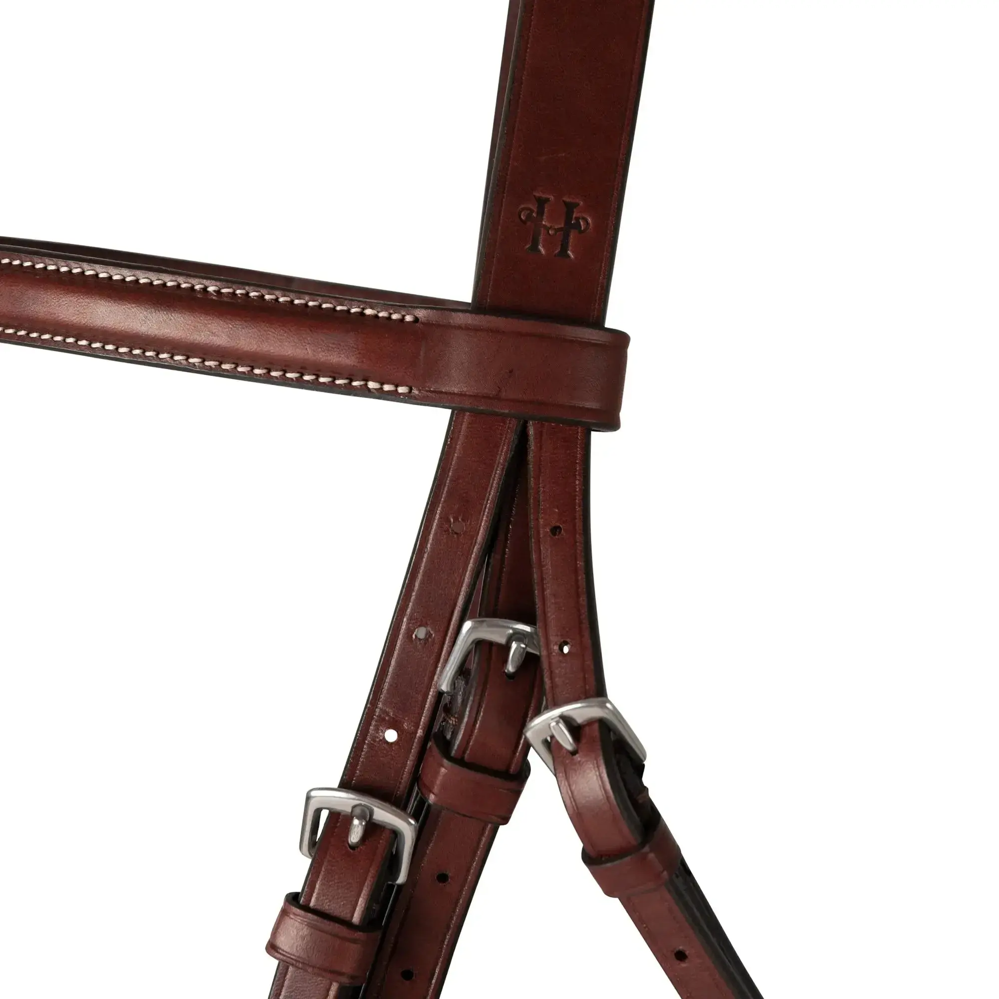 Huntley Equestrian Fancy Stitched Schooling Hunter Bridle with Reins - Image 2