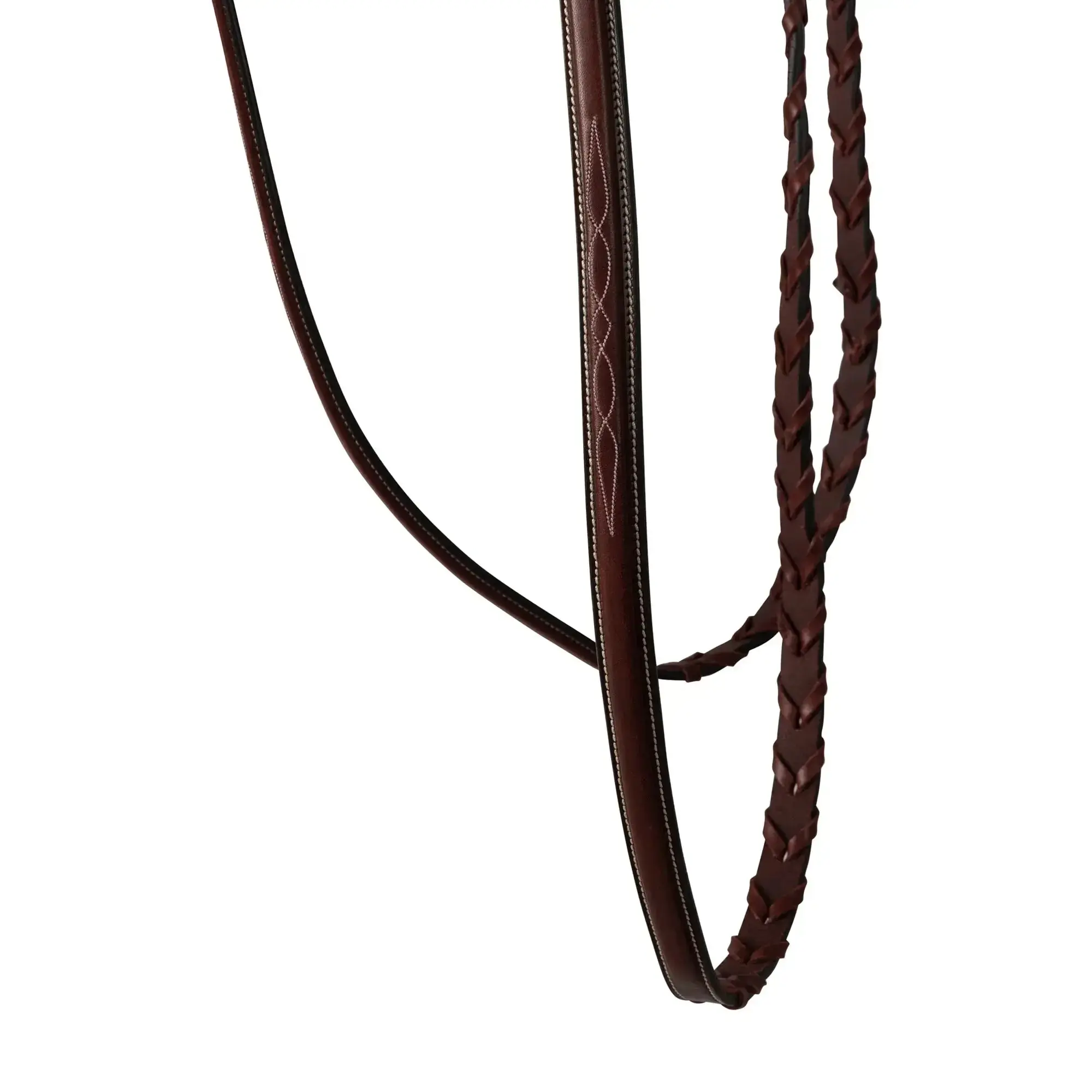 Huntley Equestrian Fancy Stitched Schooling Hunter Bridle with Reins - Image 4