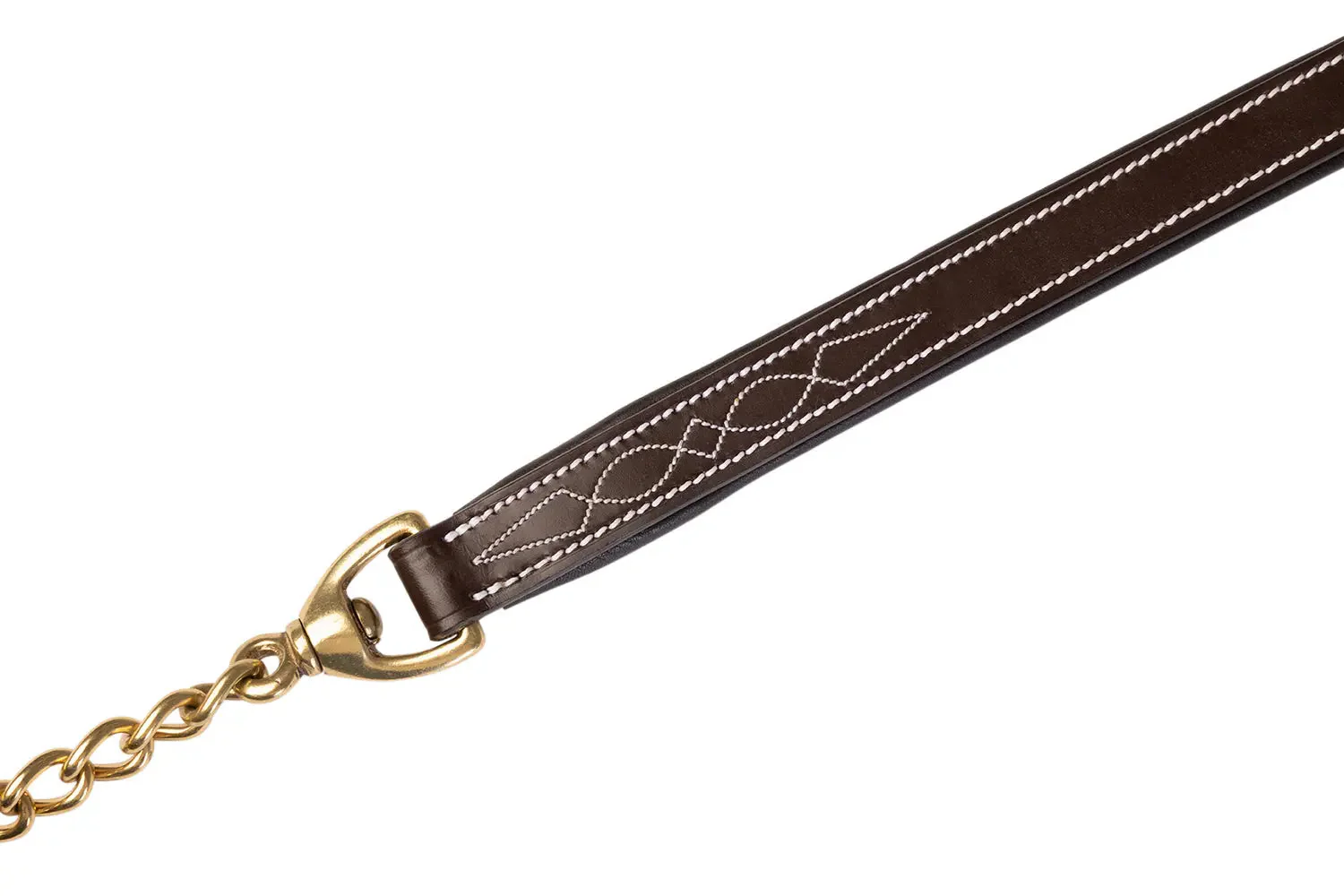 Huntley Equestrian Leather Lead with Brass Chain - Image 9