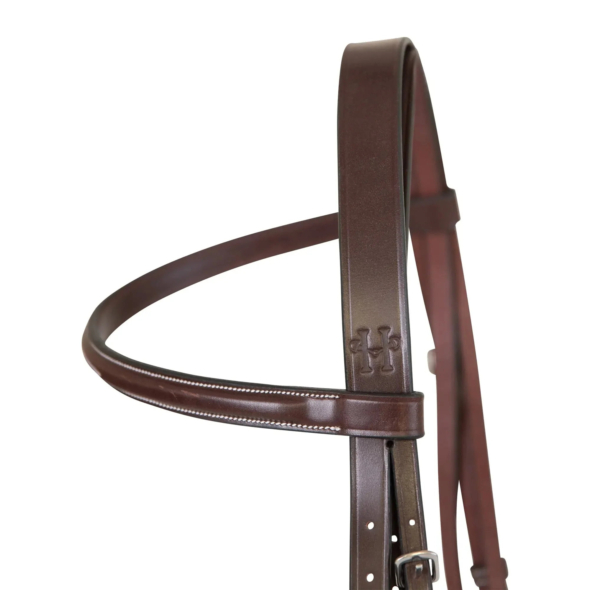 Huntley Equestrian Sedgwick Fancy Stitched Fixed Flash Noseband Bridle With Reins - Image 6